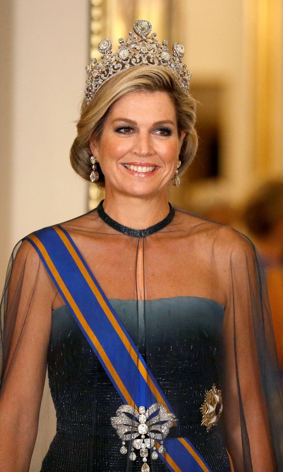 La reina Máxima de Holanda con la tiara de Estuardo