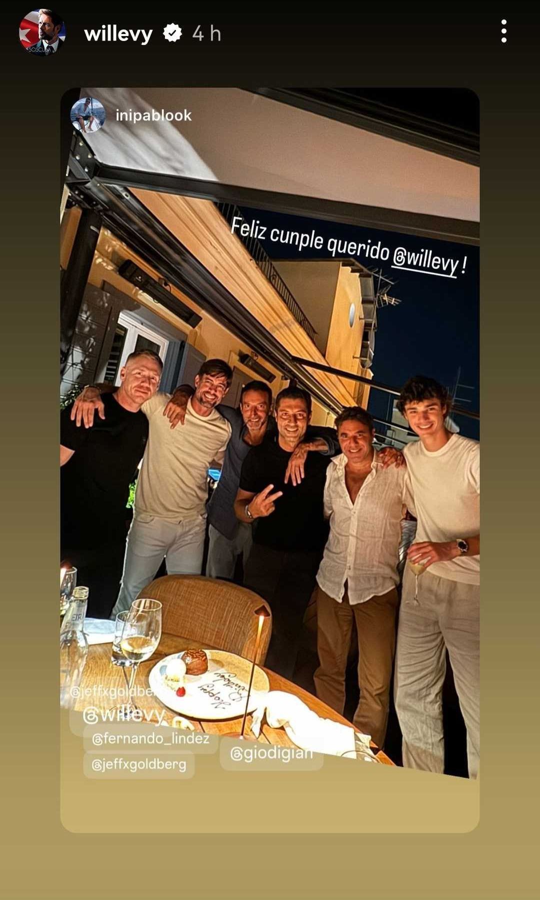 Los festejos de William en buena compañía