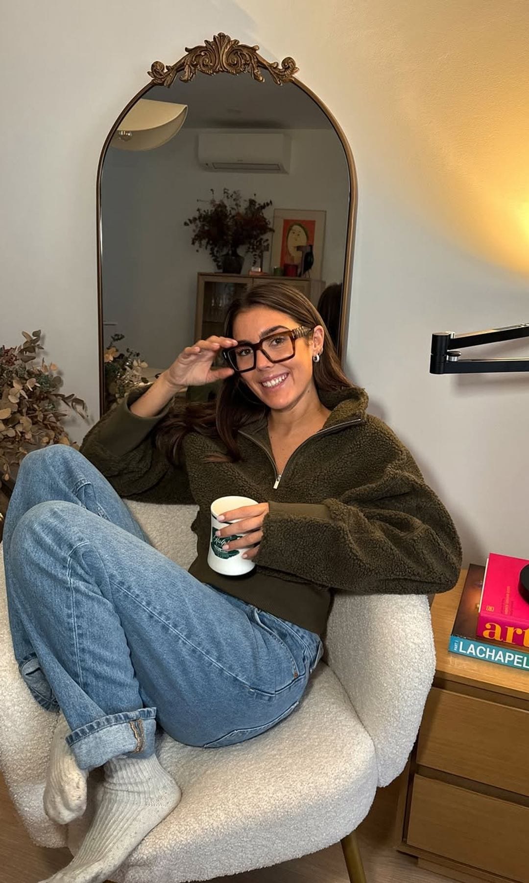 Anna Ferrer Padilla tomando café