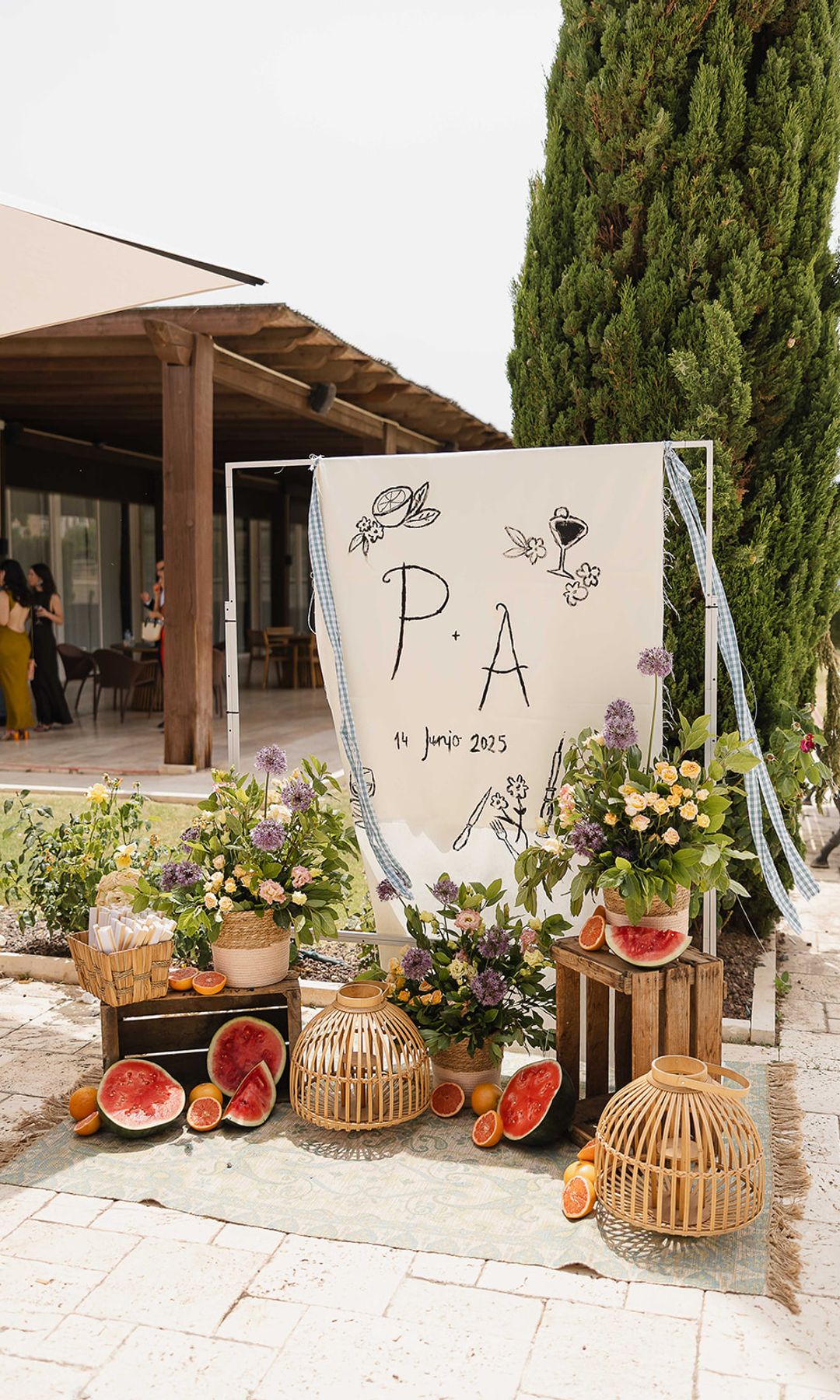 Decoración de bodas rincón de bienvenida