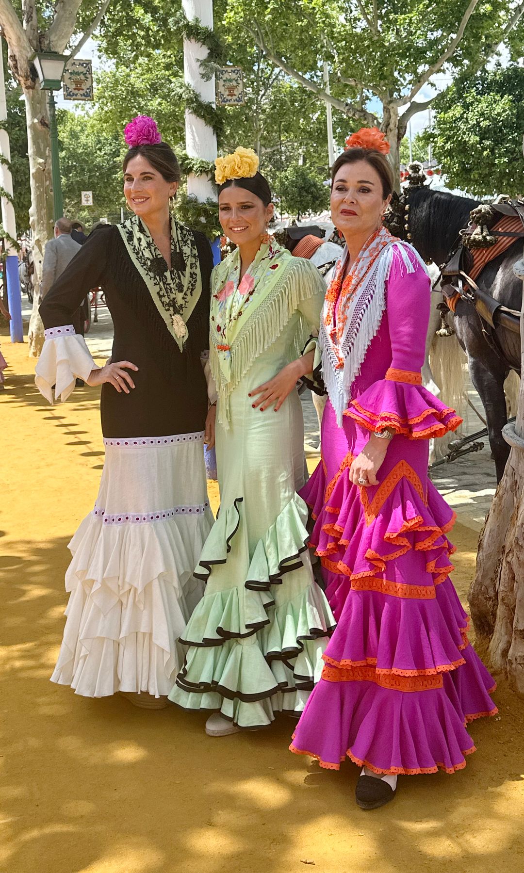 Lourdes Montes ,Cayetana Rivera during Feria de Abril in Sevilla 06 may 2025 *** Local Caption *** ******EXCLUSIVE**********
