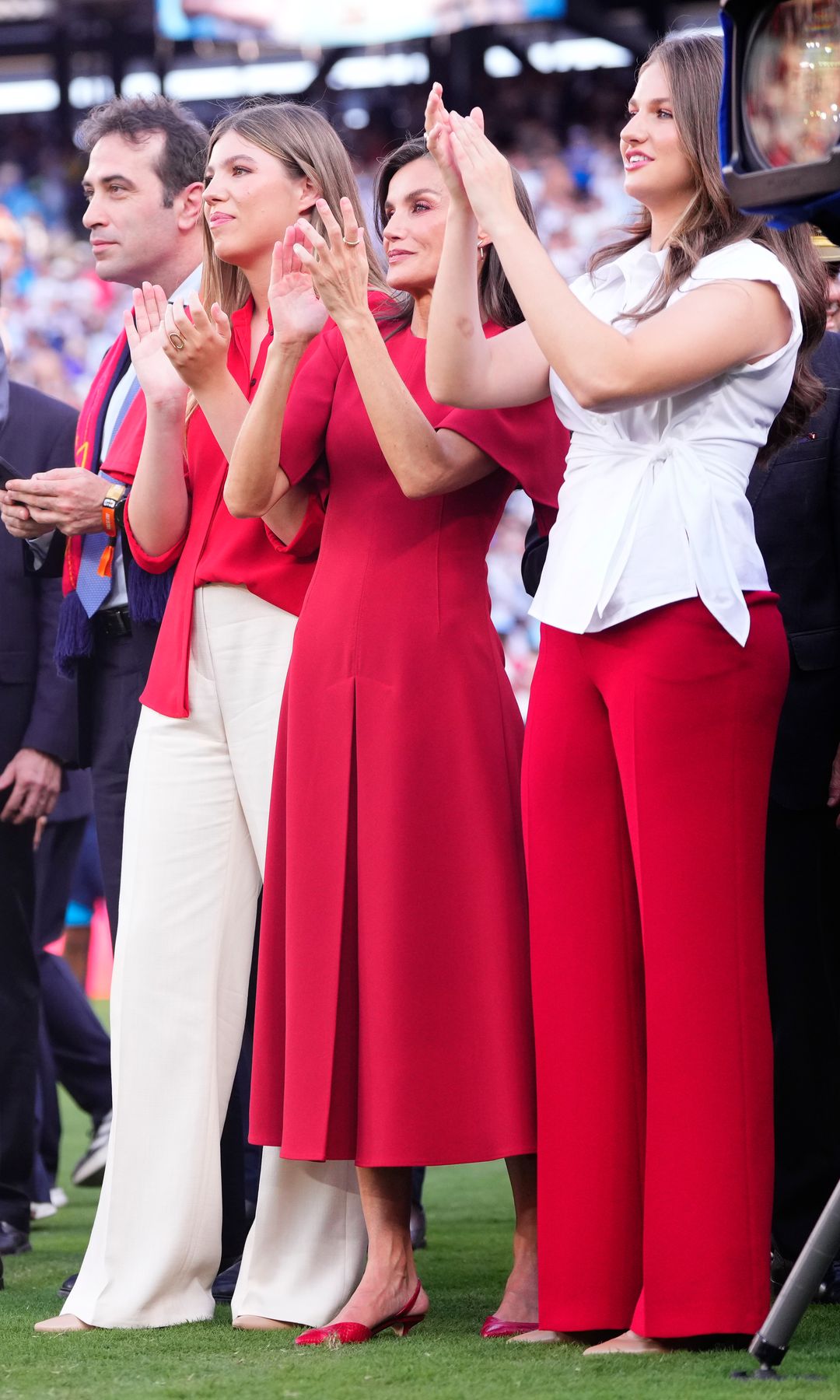 La reina Letizia, en Nueva Jersey (19 de julio de 2026) durante la final del Mundial tras la victoria del equipo español.
