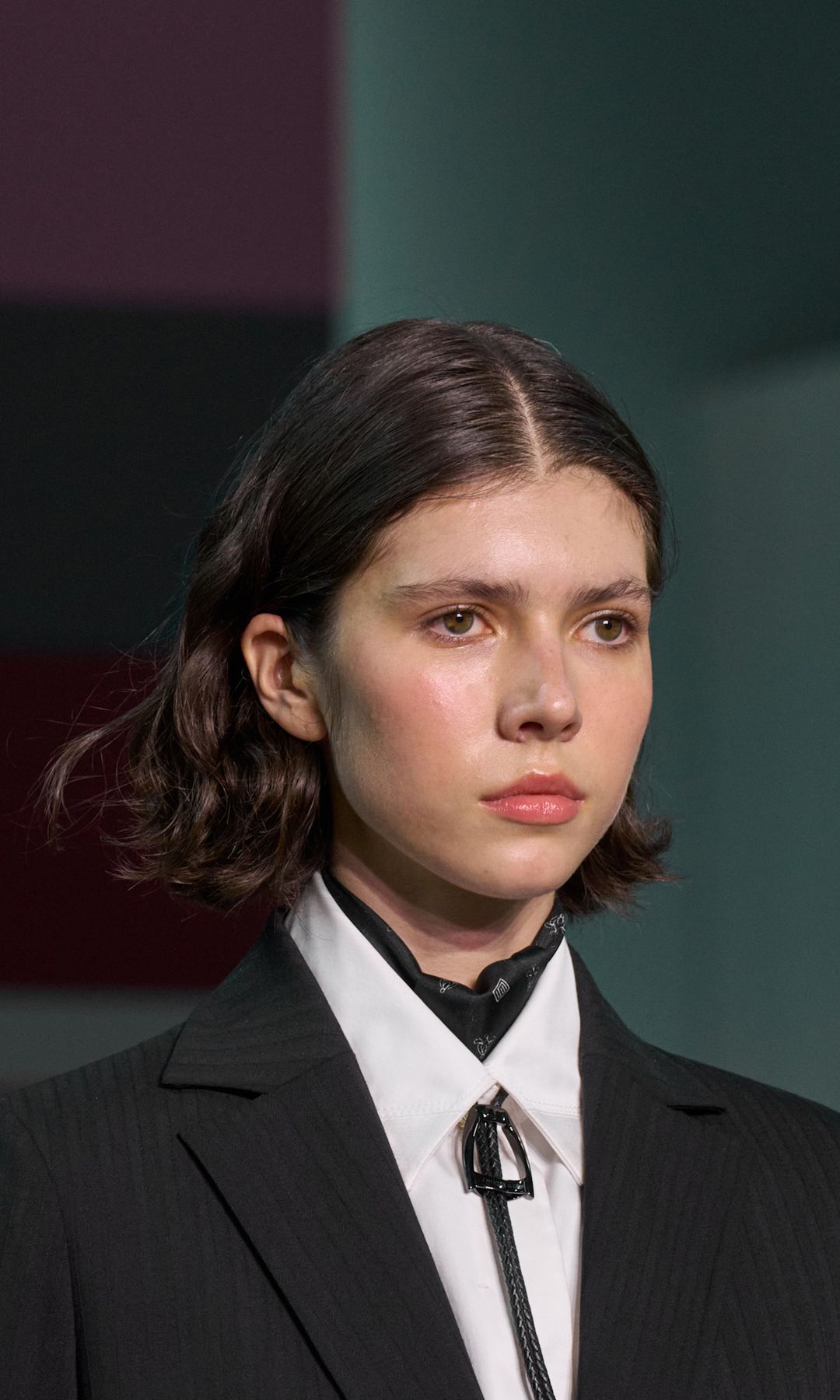 Bob cut largo para cabellos ondulados-chinos