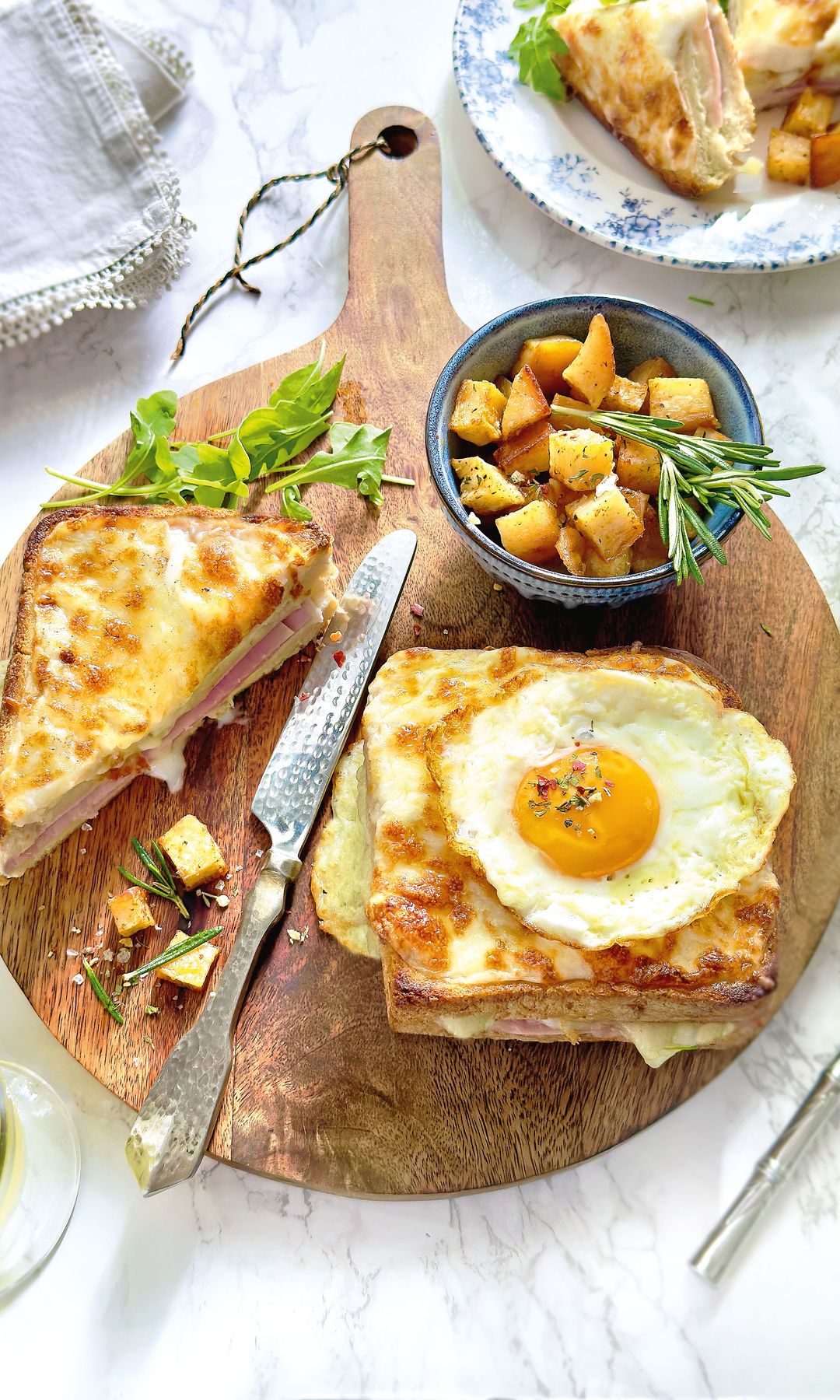 Croque madame gratinado