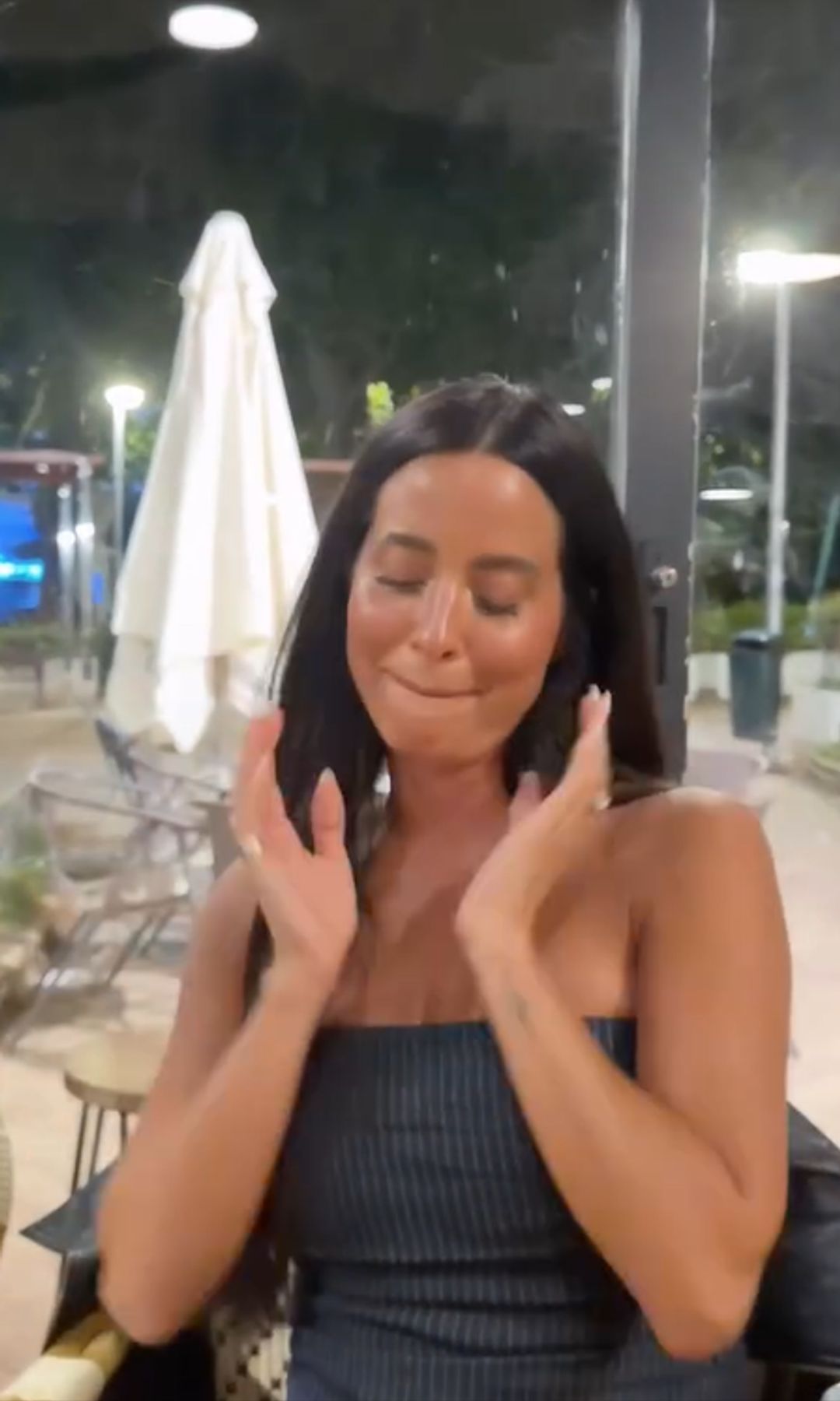 María, emocionada, el día de su cumpleaños