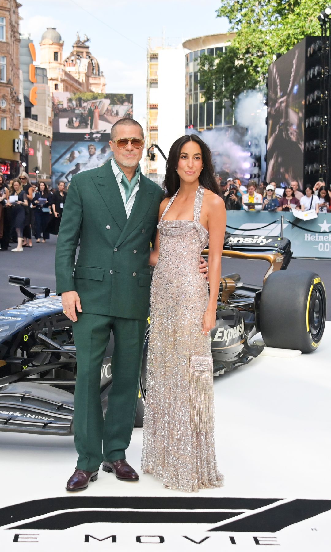 Brad Pitt e Inés de Ramón en la premier de F1: La película