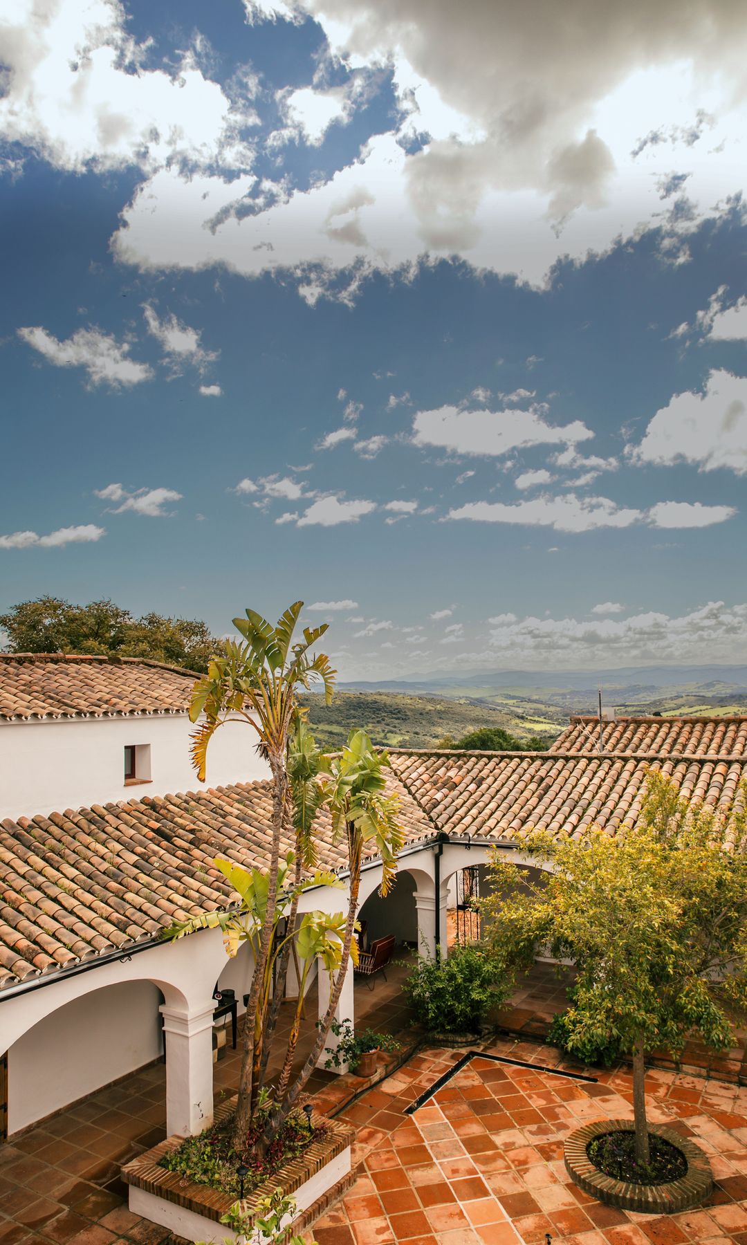 Una vista superior del corazón de la finca