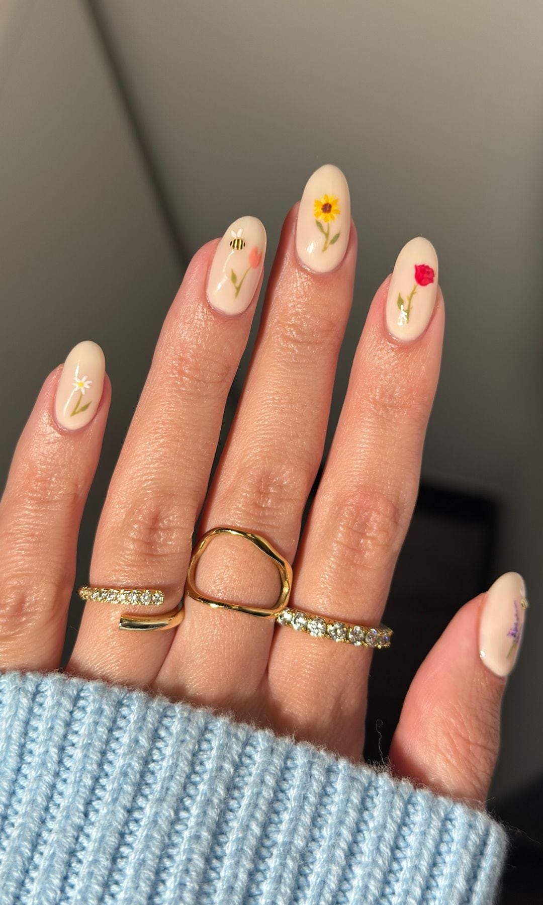 Manicura floral