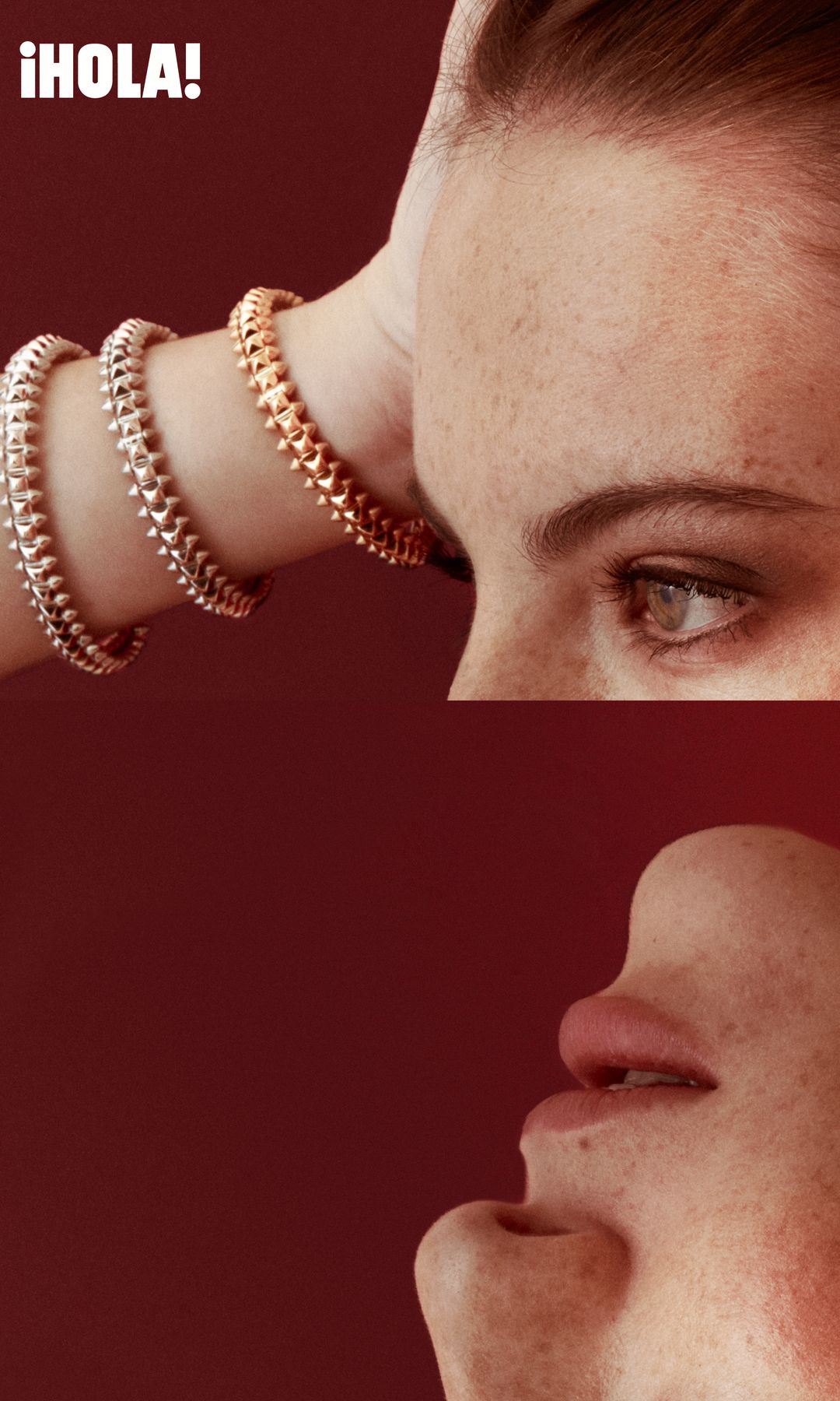 La pulsera Clash de Cartier está disponible en oro amarillo, oro rosa y oro blanco.