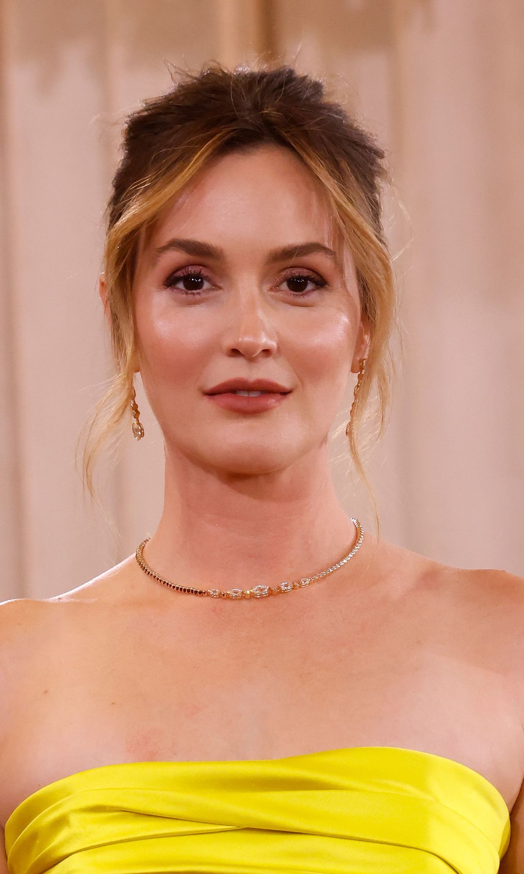 BEVERLY HILLS, CALIFORNIA - JANUARY 11: (FOR EDITORIAL USE ONLY) Leighton Meester attends the 83rd annual Golden Globe Awards at The Beverly Hilton on January 11, 2026 in Beverly Hills, California