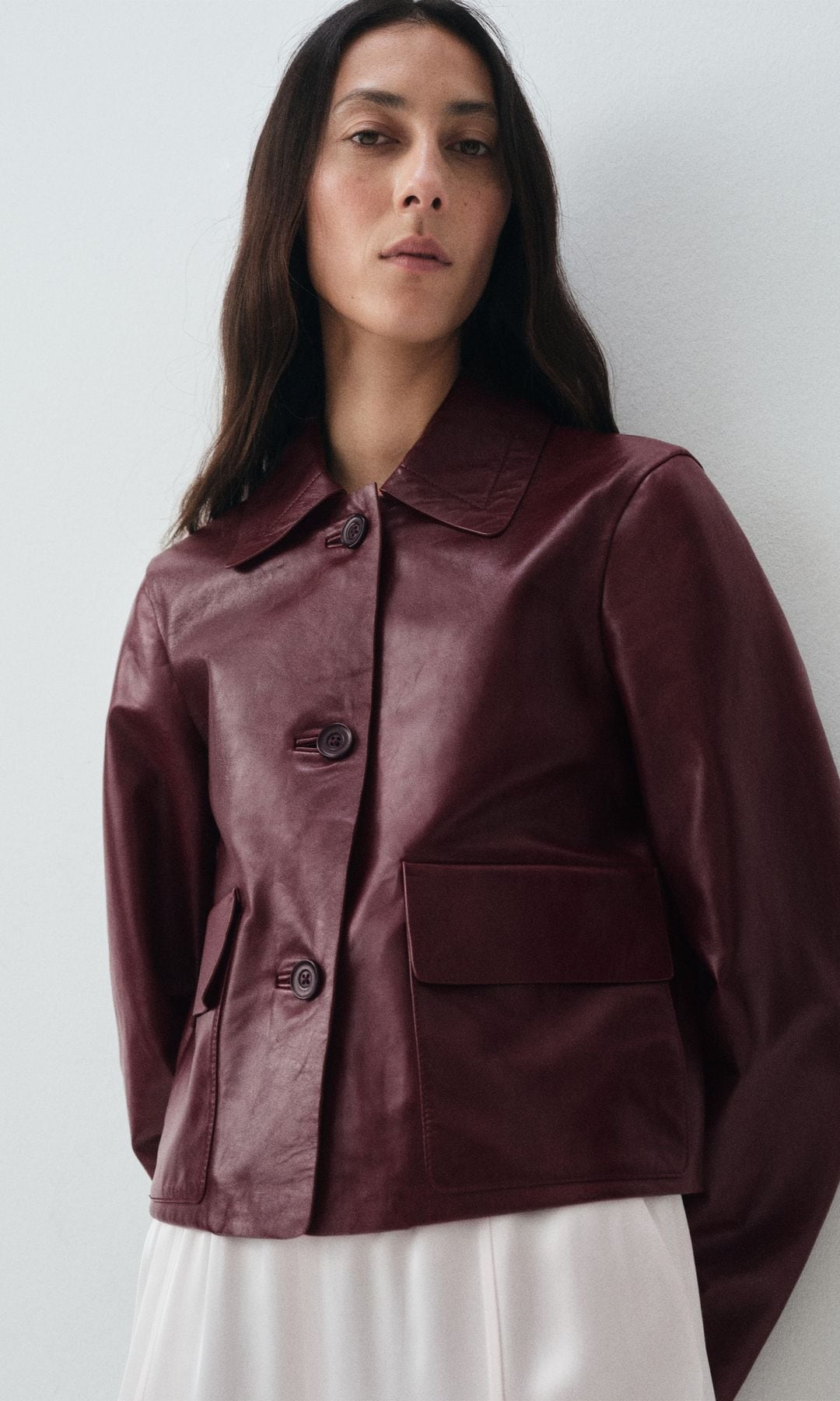 La chaqueta de piel de la reina Letizia en Mango