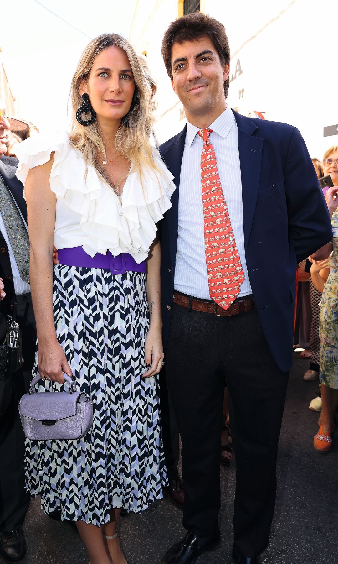 Sibi Montes, prima de la novia, con su marido, Mateo Ibáñez Pacheco