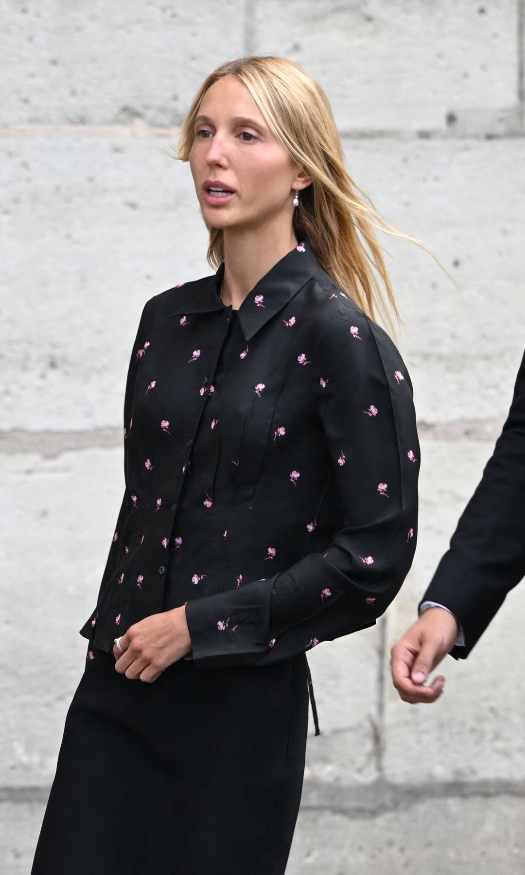 Olympia de Grecia en el funeral de Mathilde Favier