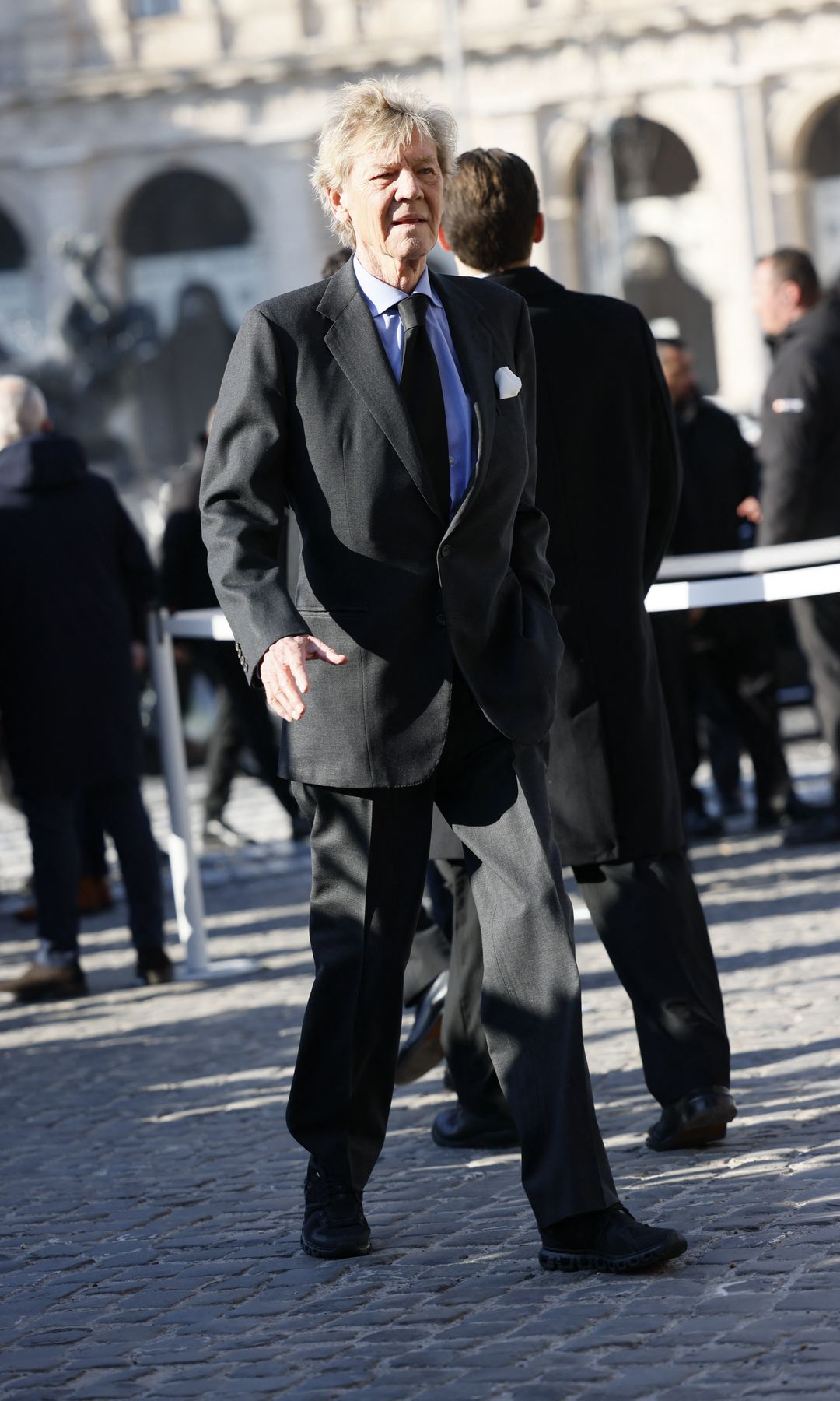 Ernesto de Hannover en el funeral de Valentino, celebrado este viernes, 23 de enero, en Roma