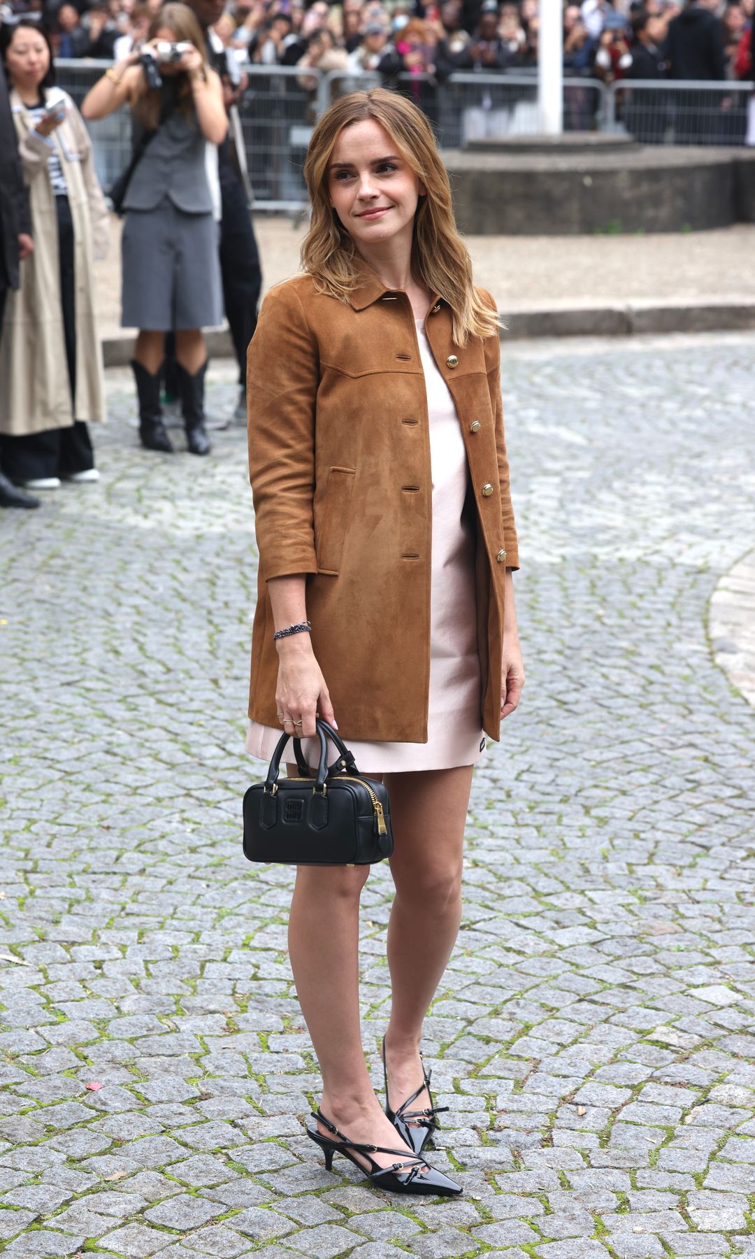 Emma Watson en el desfile de Miu Miu Primavera/Verano 2026