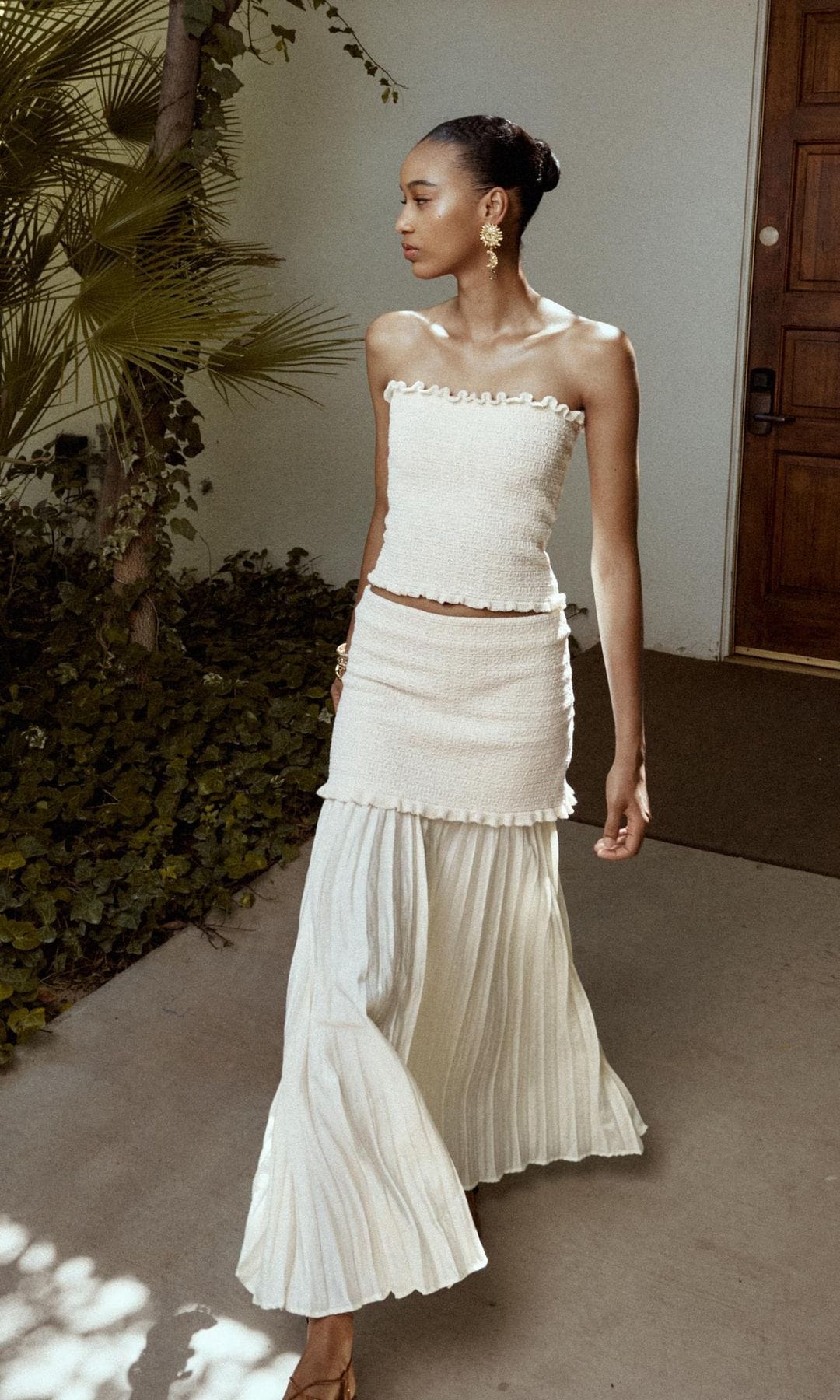 Conjunto combinado de punto blanco, de Zara