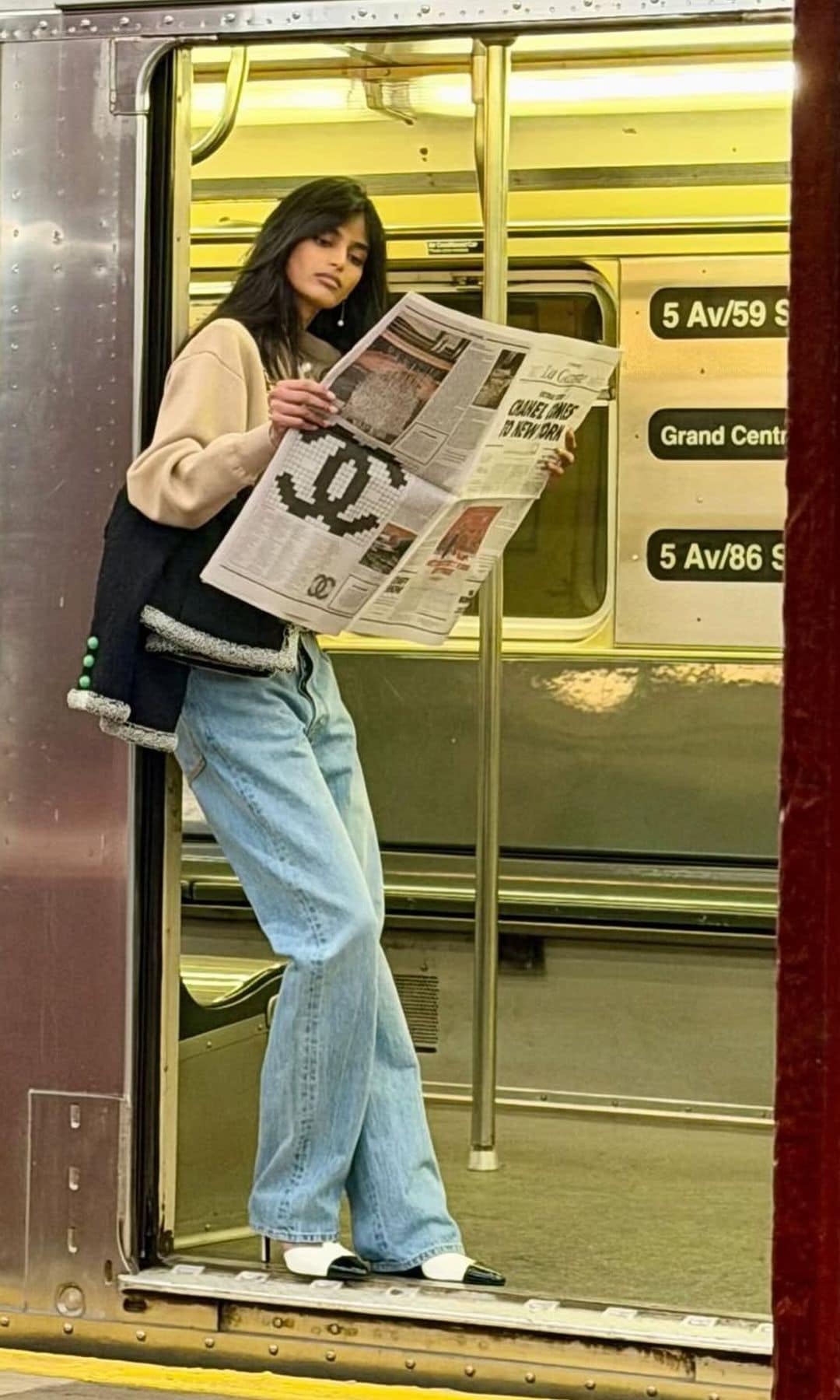 La modelo fue descubierta en el metro