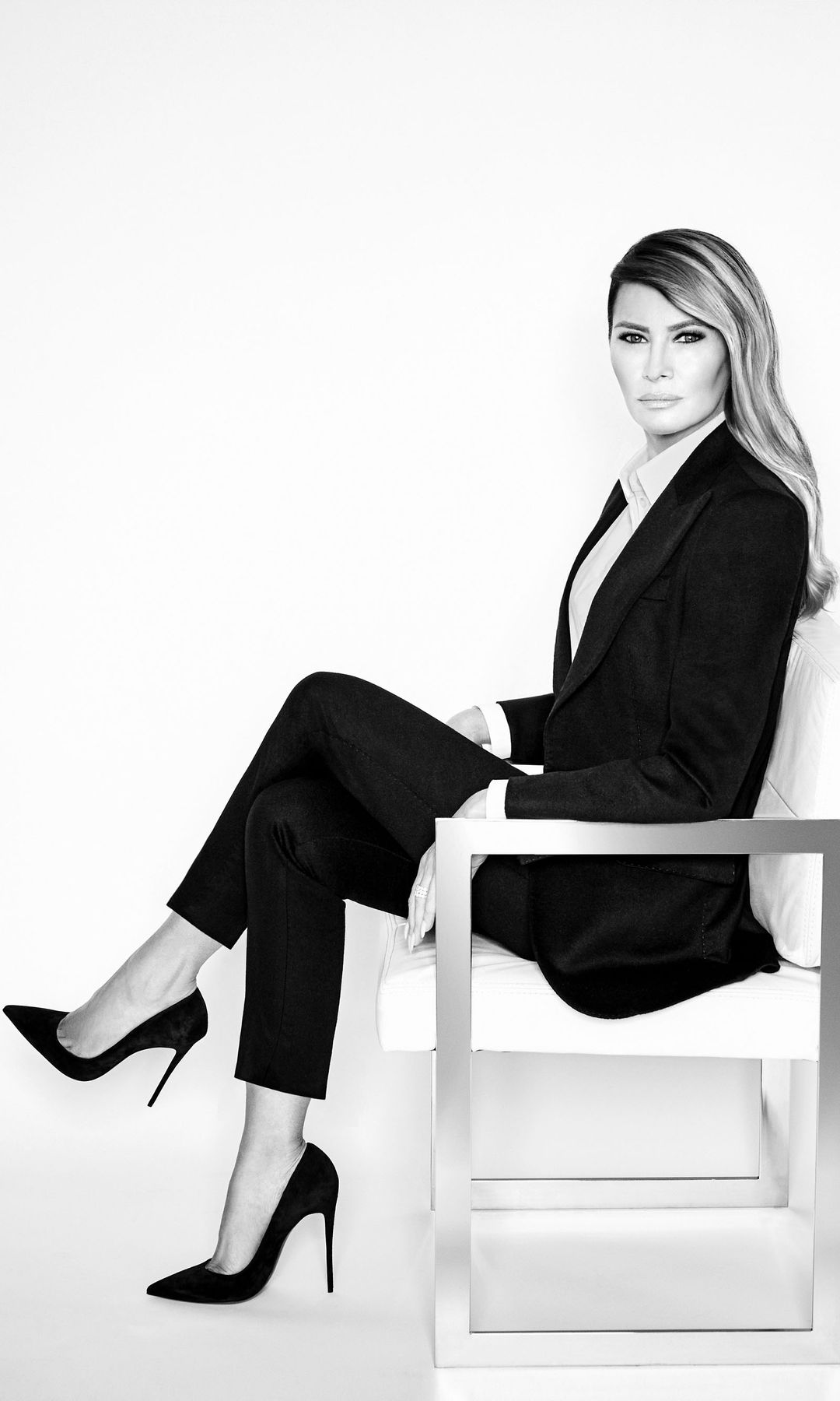 Melania Trump, en una fotografía en blanco y negro