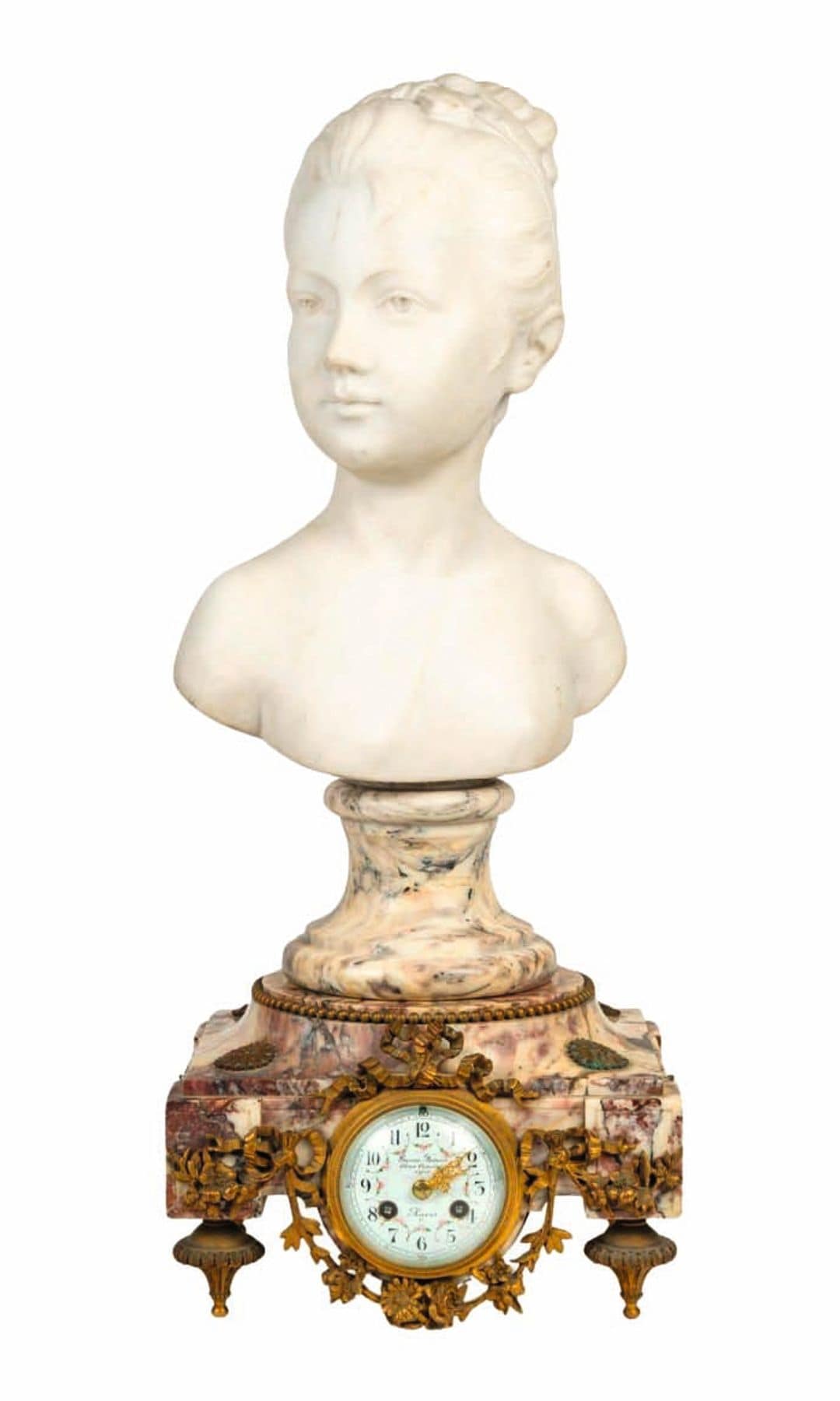 Busto de mármol de Carrara del siglo XIX, de Galerie Martynoff (c.p.v.).