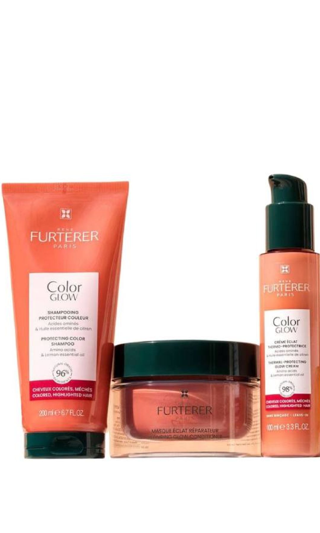 Champú, mascarilla y crema dermoprotectora (15,75€; 39,99€; 18,90€), Rene Furterer