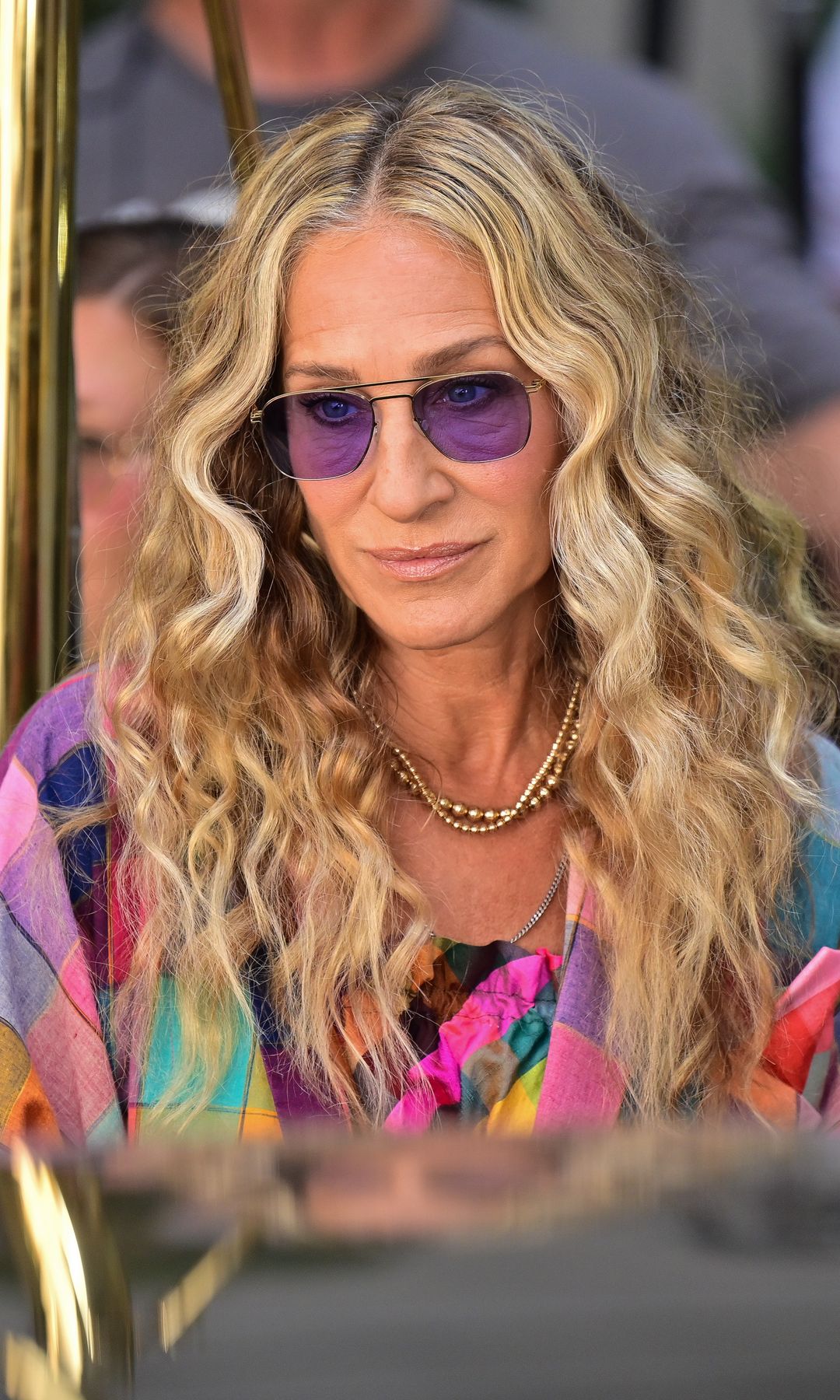 NEW YORK, NEW YORK - SEPTEMBER 15: Sarah Jessica Parker seen on the set of "And Just Like That..." the follow up series to "Sex and the City" on the Upper East Side on September 13, 2021 in New York City