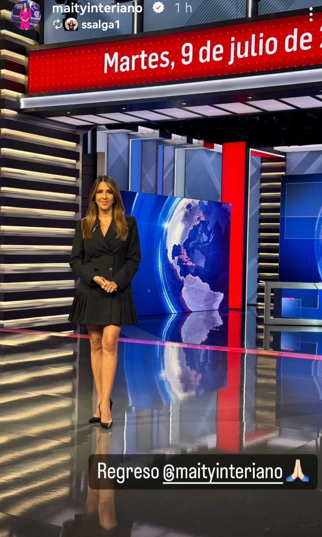 Maity Interiano regresó al trabajo tras su licencia de maternidad