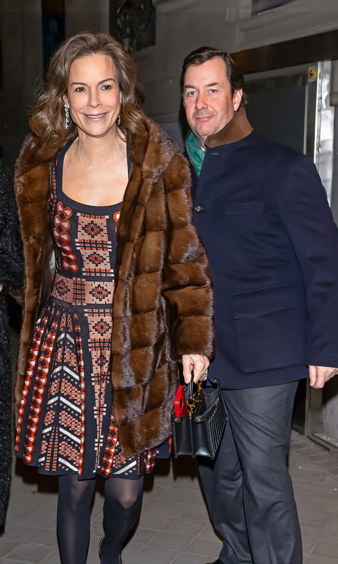 Alberto Cortina Koplowitz e Inés Balmaseda, mientras salen del cumpleaños de Cortina 