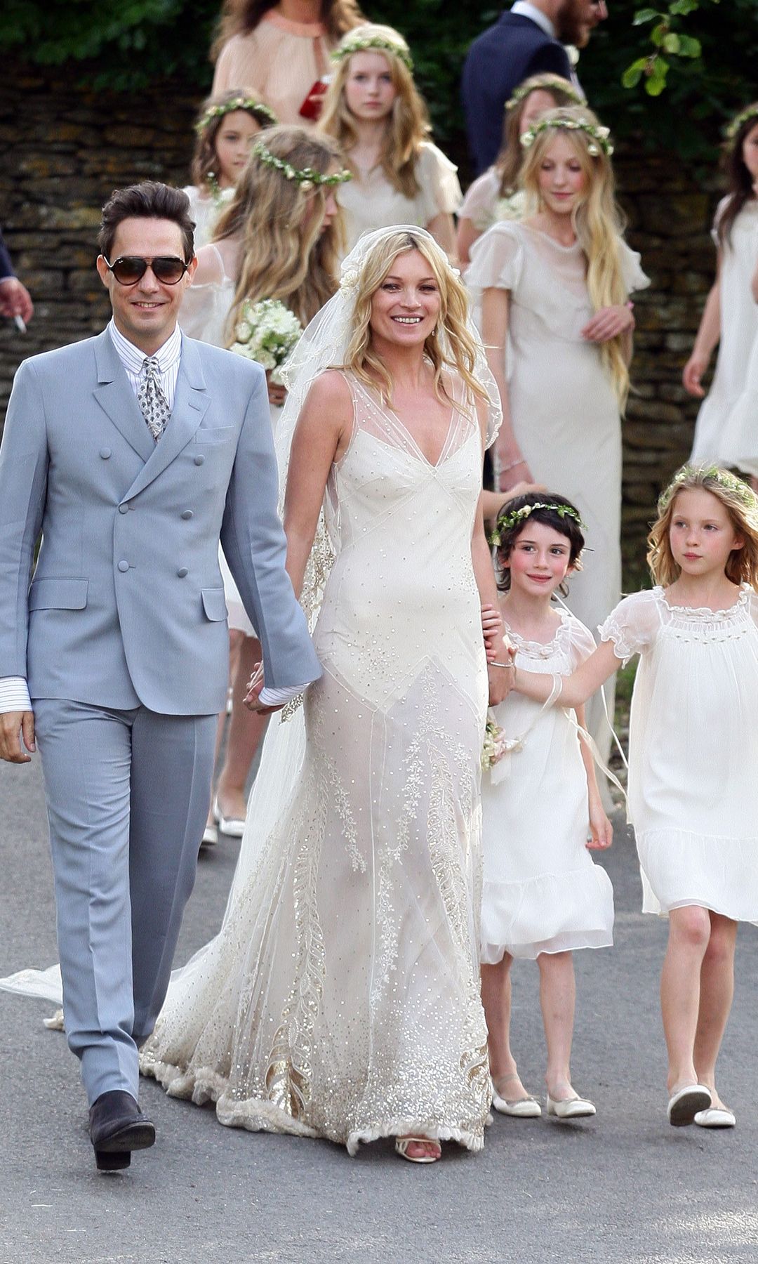 La boda de Kate Moss y su look de novia