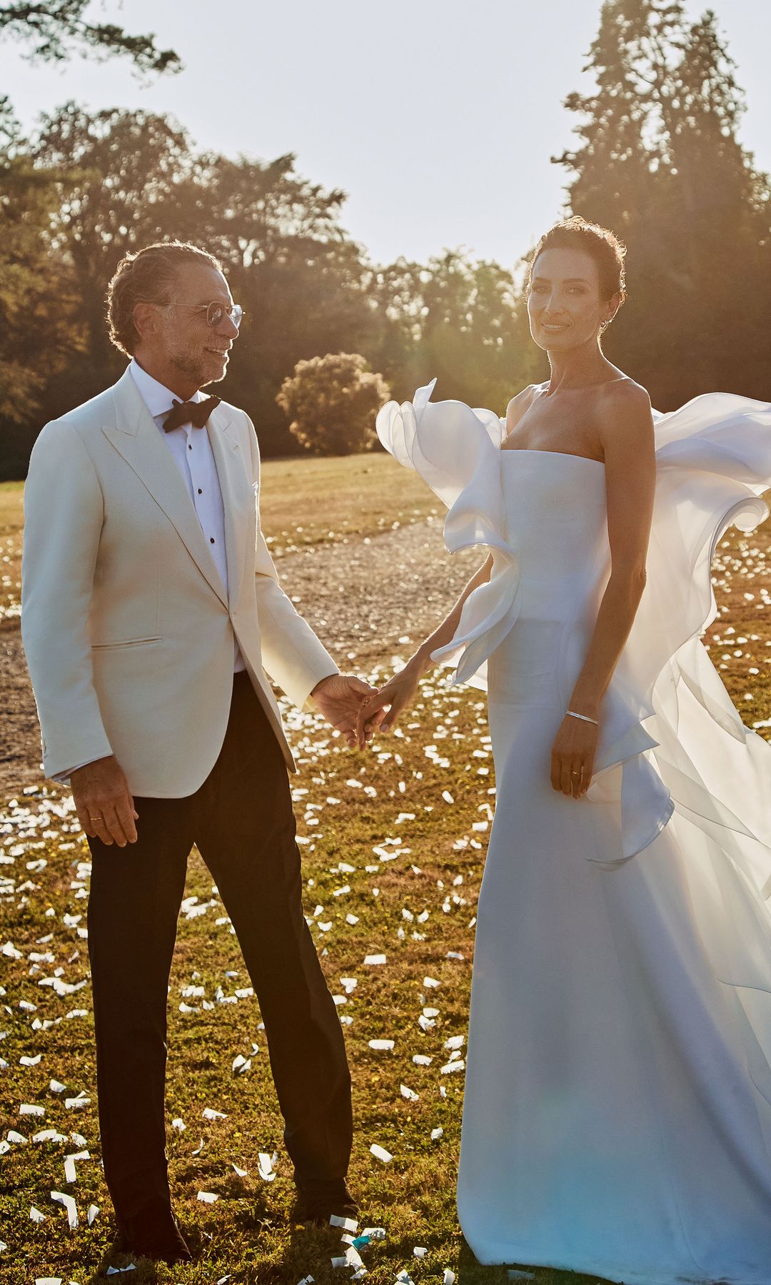 Nieves Álvarez y Bill Saad en la sesión fotográfica de su tercera boda nupcial