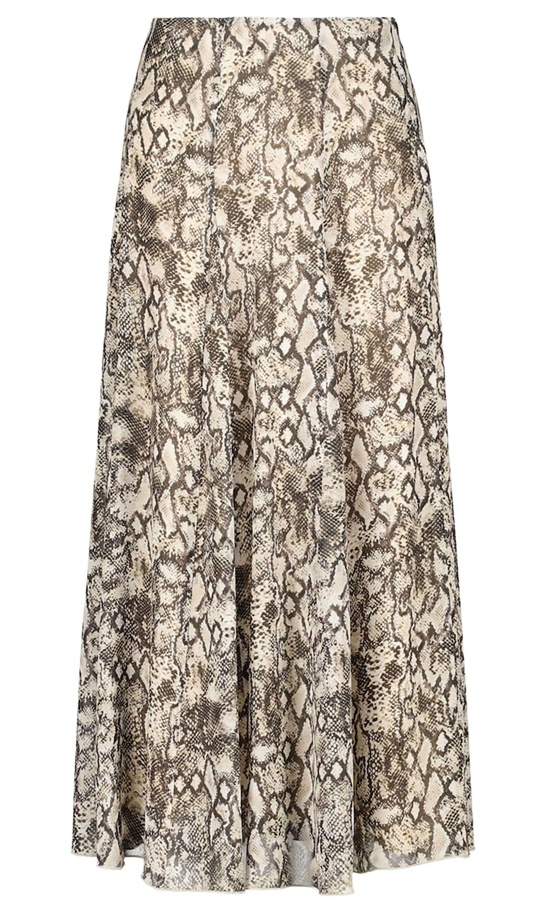 FALDA con print de serpiente (130 €), de Woman Limited El Corte Inglés