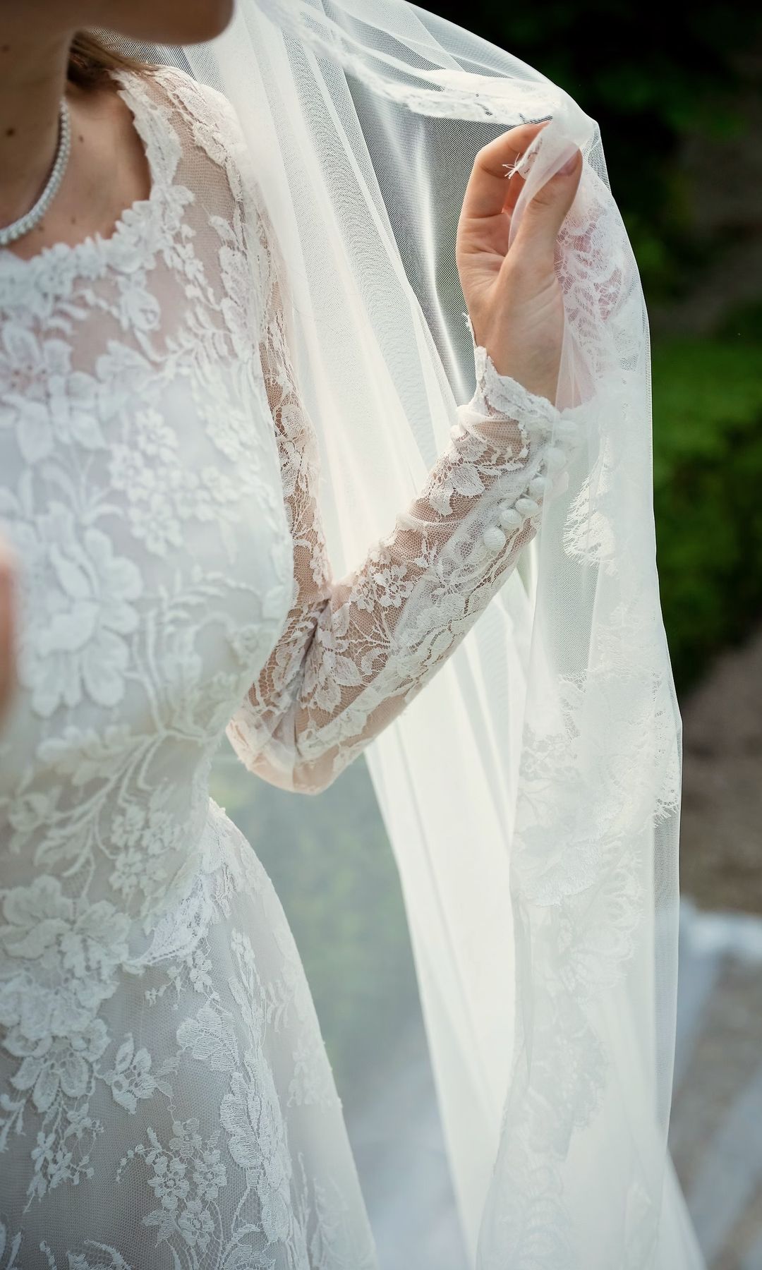 Novia viral con vestido de encaje