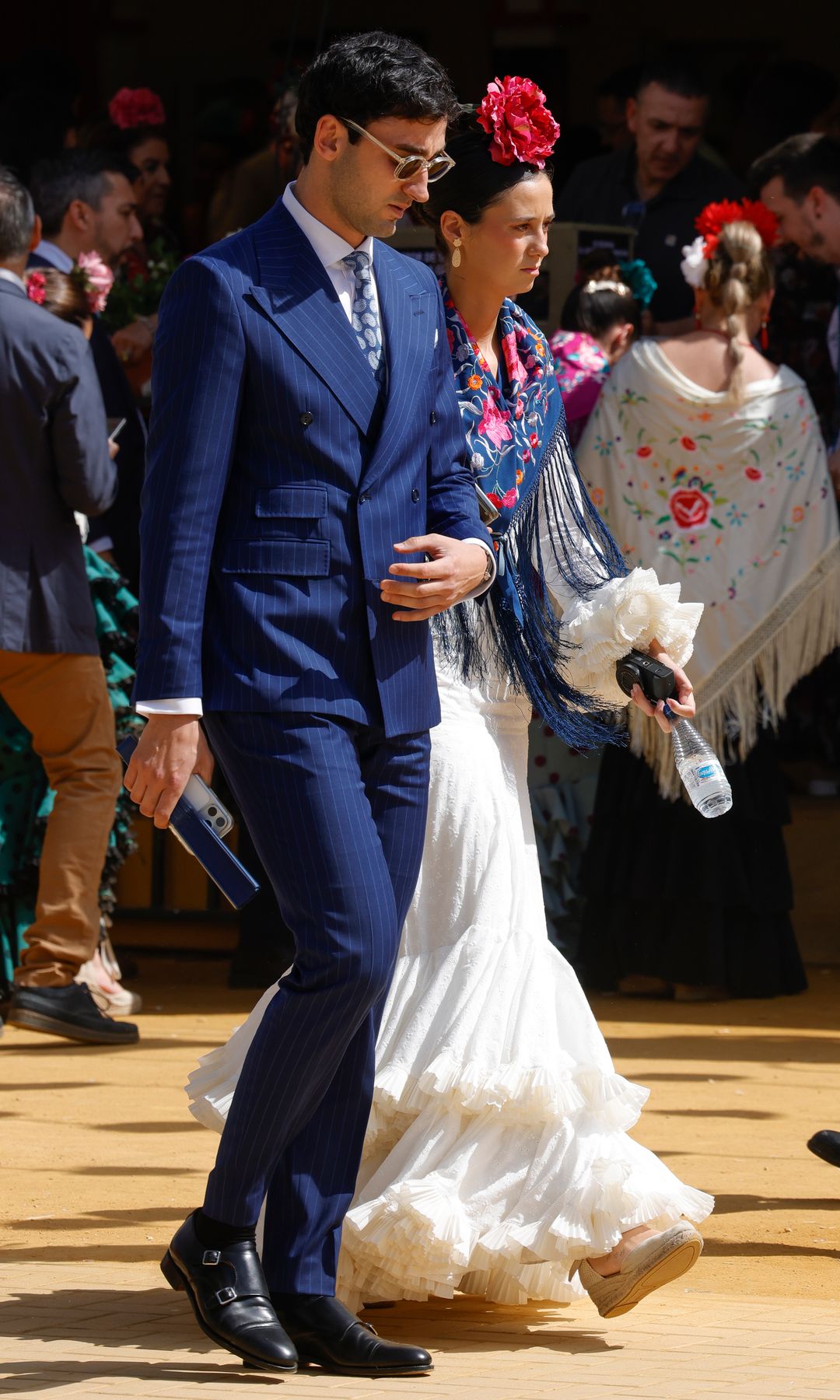 Jorge Navalpotro y Victoria Federica vestidos coordinados para la Feria de Sevilla