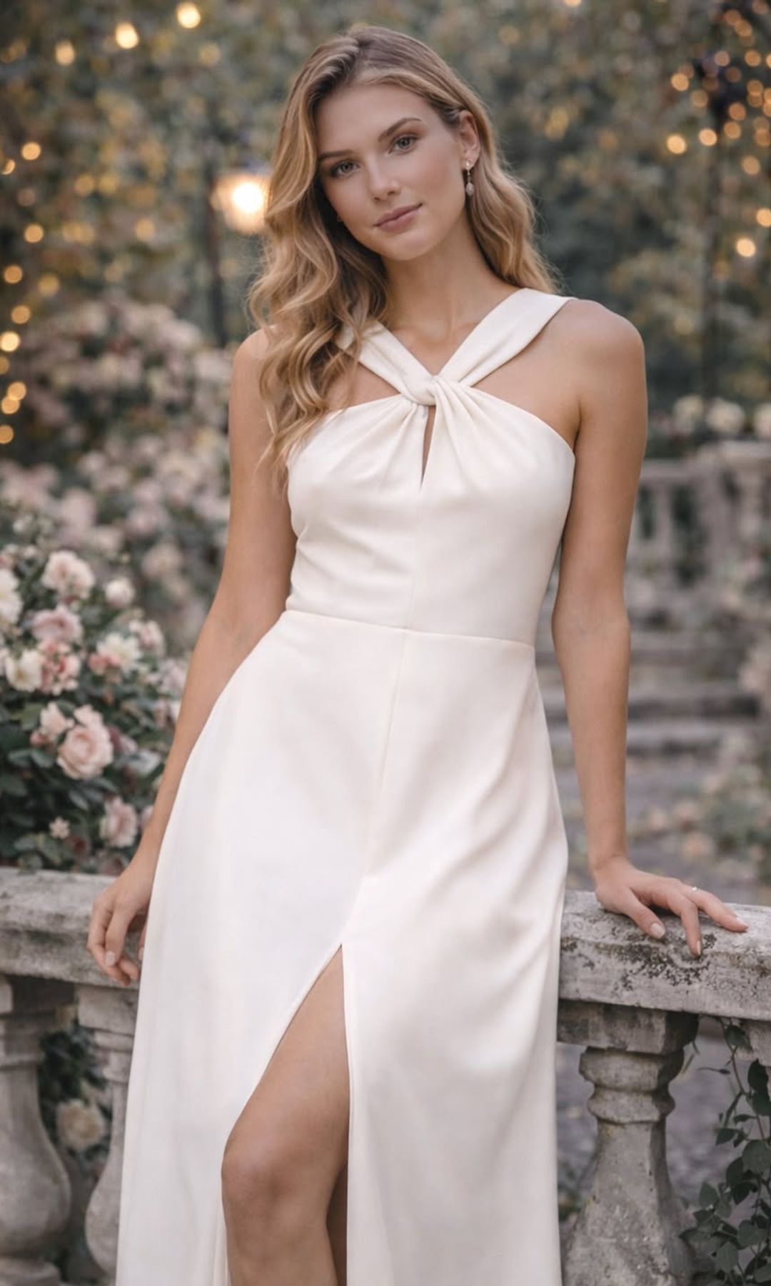 Vestido de novia halter de Vega Novias