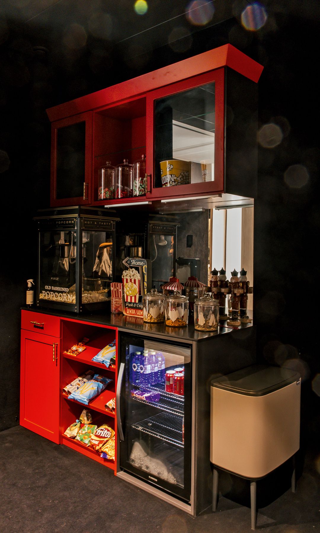 Minibar de la sala de cine