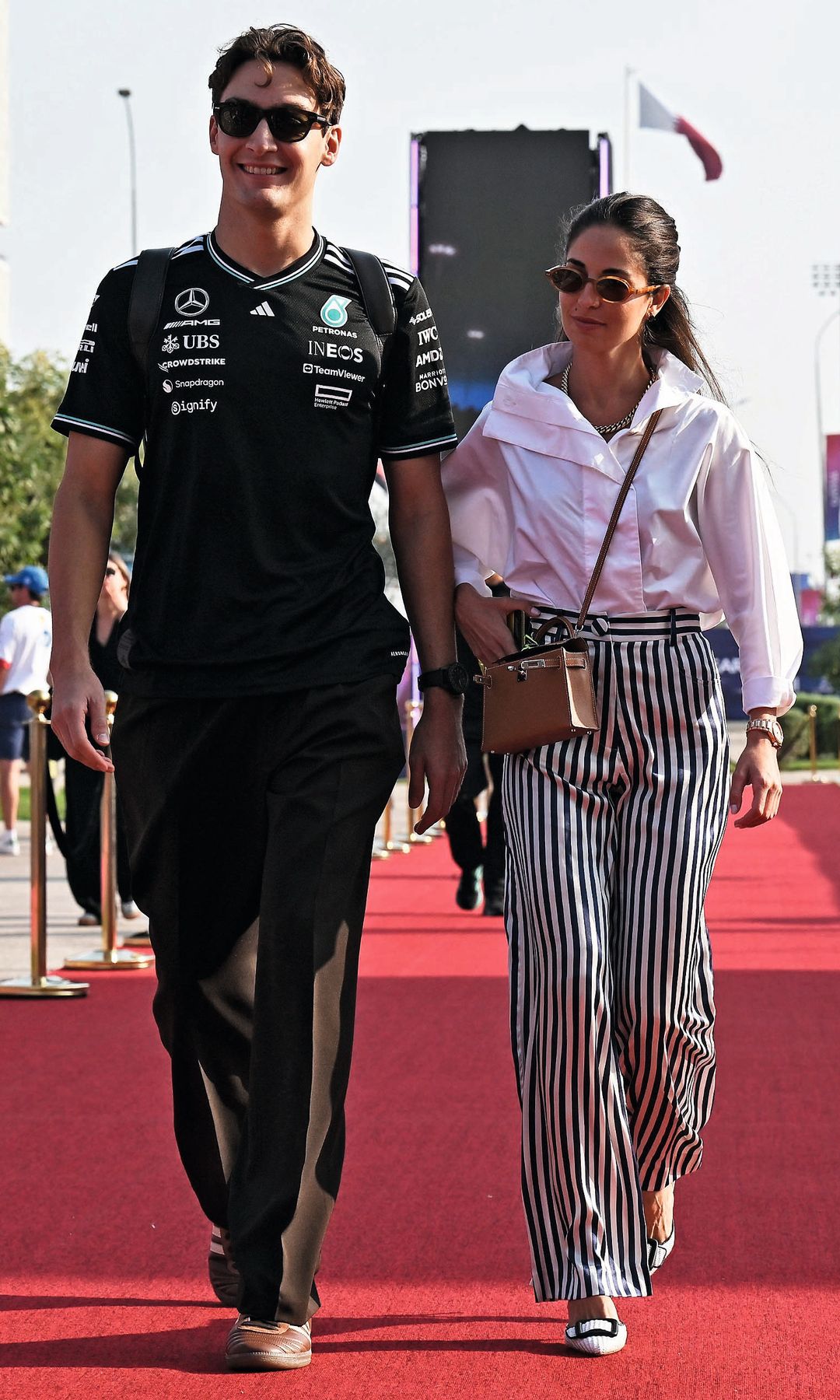 Carmen Mundt y George Russell