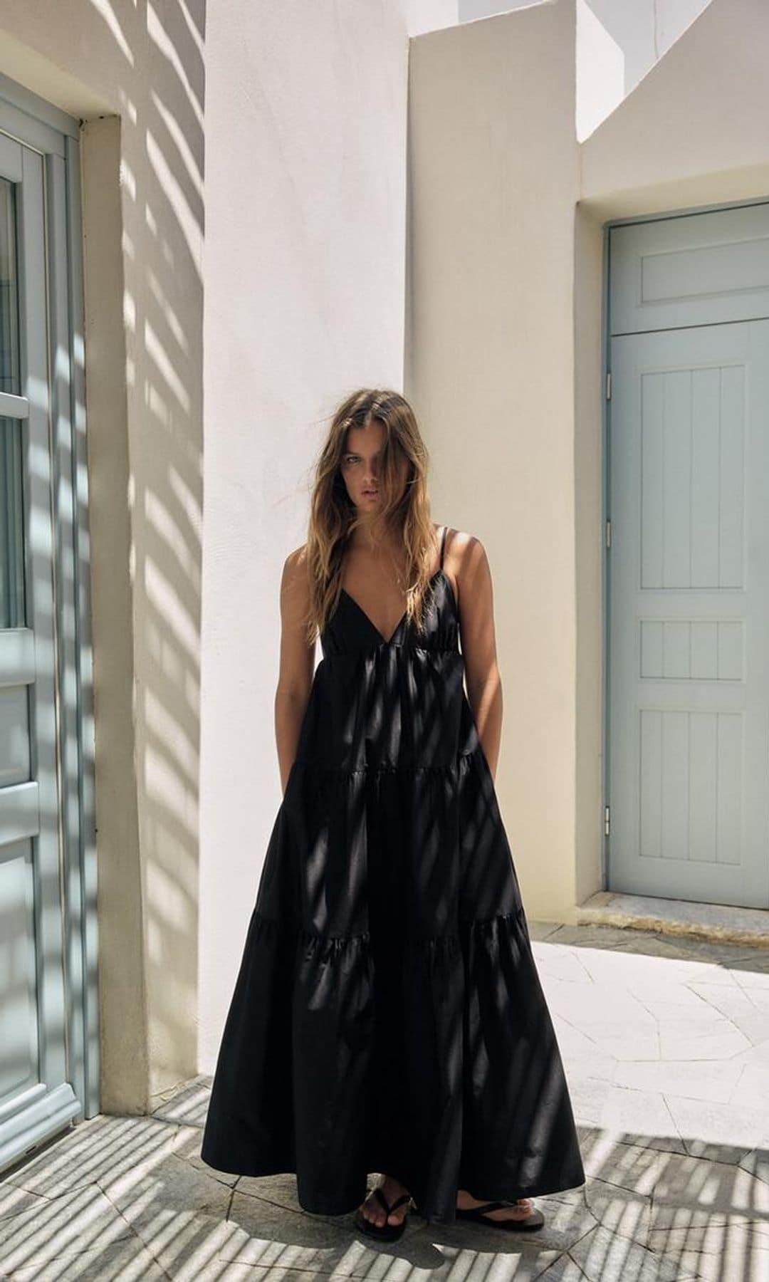 vestido panales negro