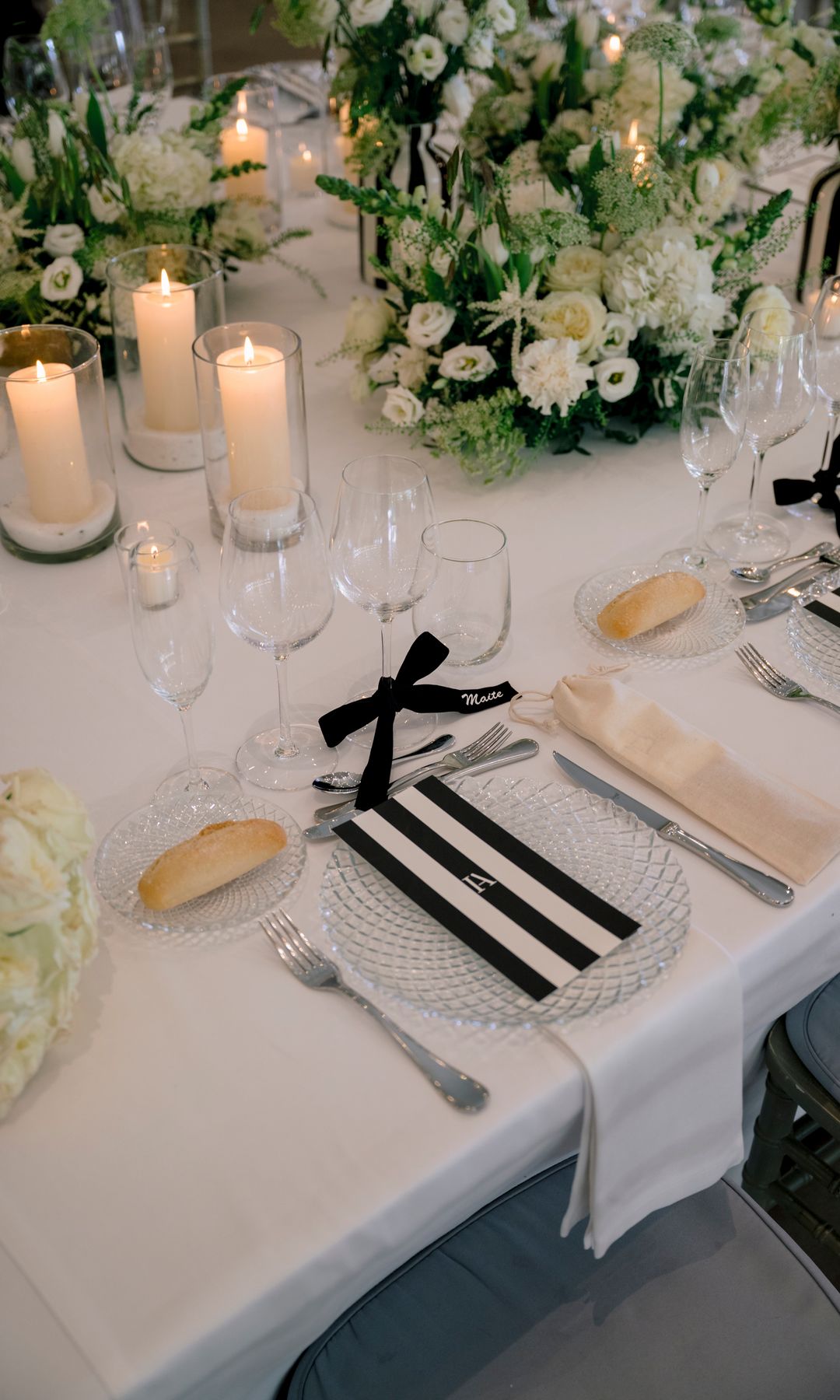 Decoración de boda con lazos