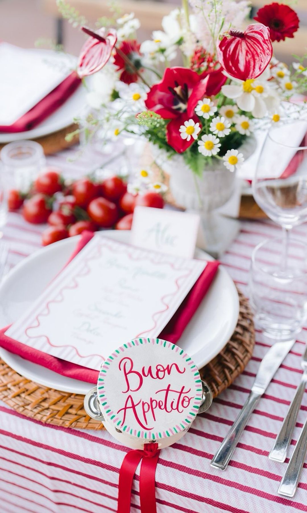 Decoración de bodas internacionales italiana
