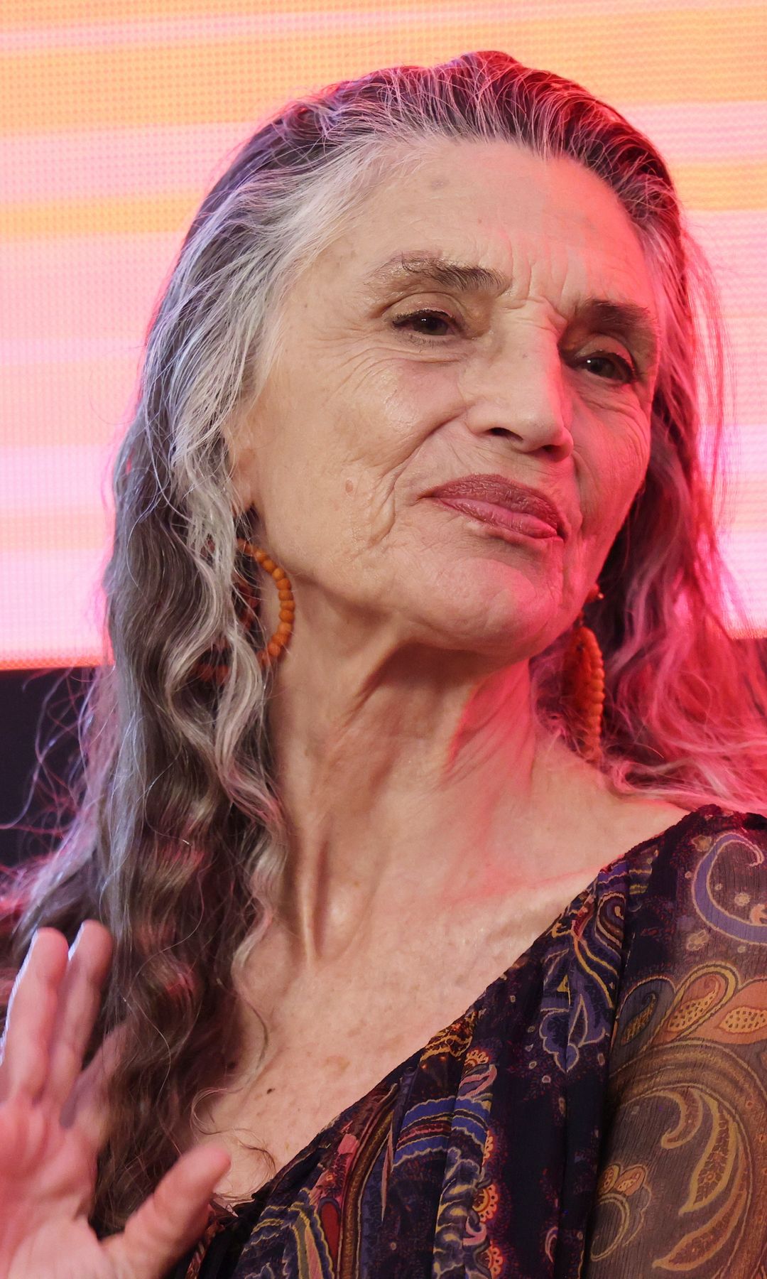 Ángela Molina interviene durante una rueda de prensa para promocionar la muestra de cine español en la Residencia del Embajador, el 27 de mayo de 2026 en Ciudad de México (México)