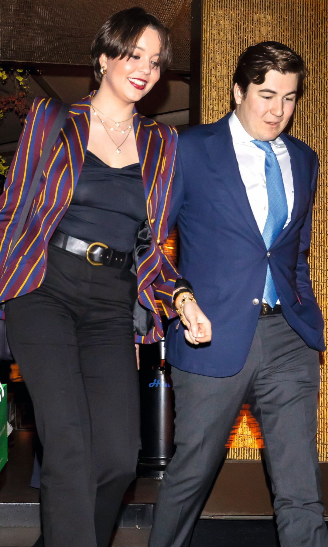 Alejandra con su primo Pablo Santos
