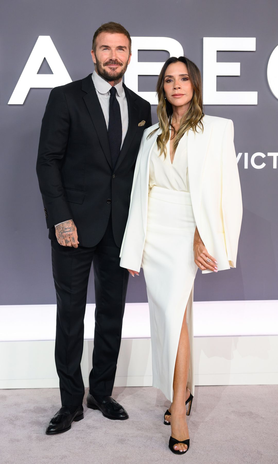 David Beckham y Victoria Beckham en el estreno del documental de Victoria Beckham en Londres, el 8 de octubre de 2025