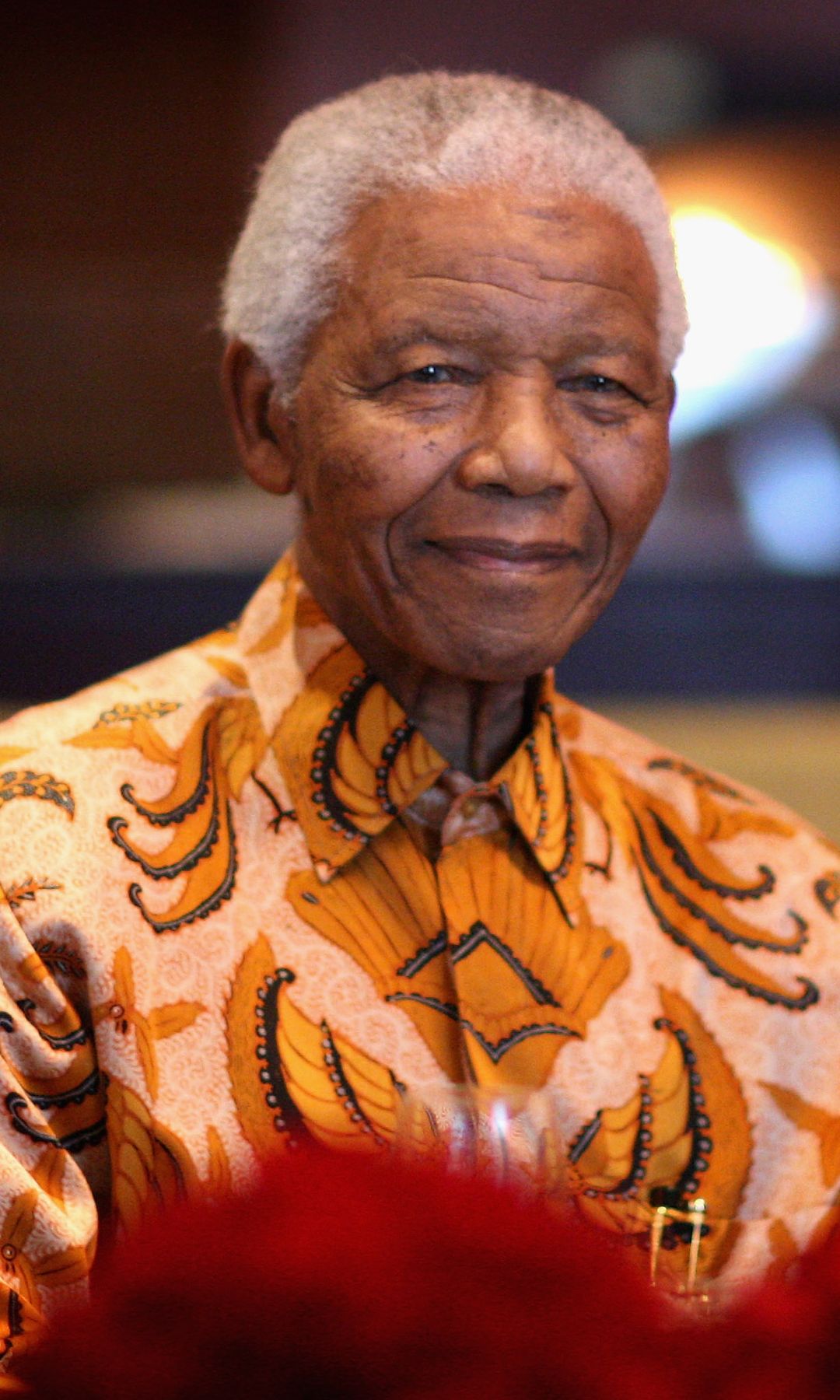 Imagen de Nelson Mandela sonriendo