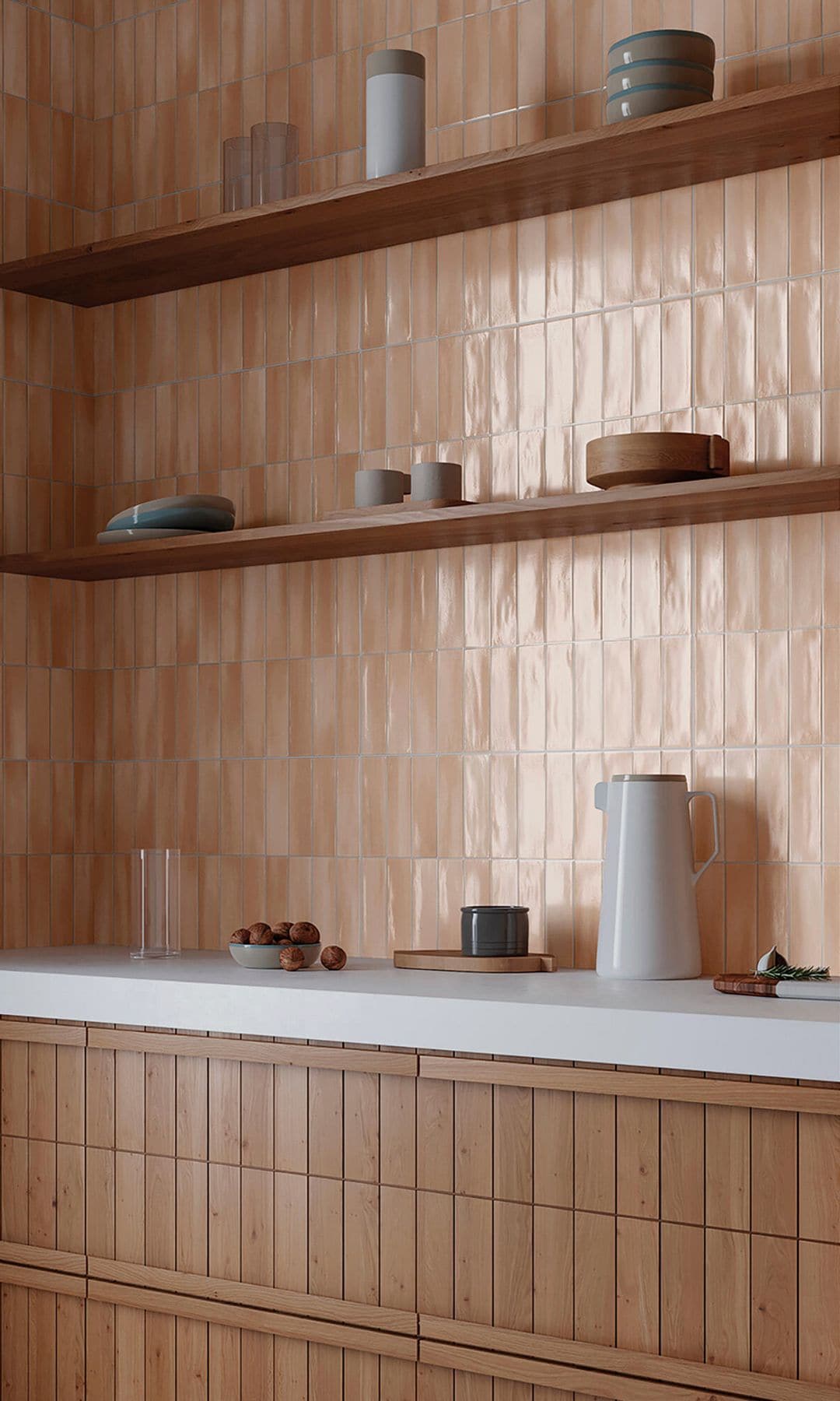 Azulejo artesanal en la cocina