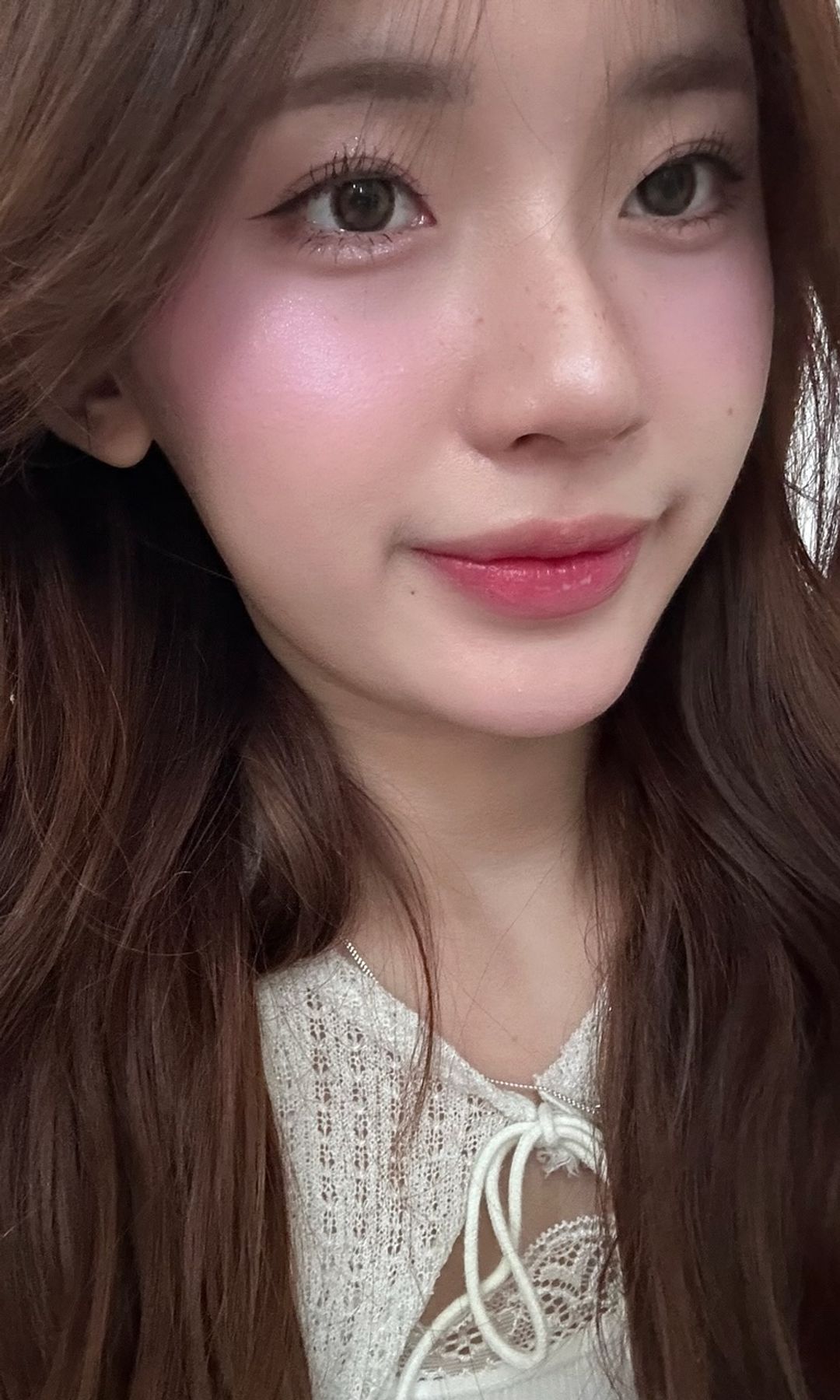 Maquillaje de ojeras con colorete