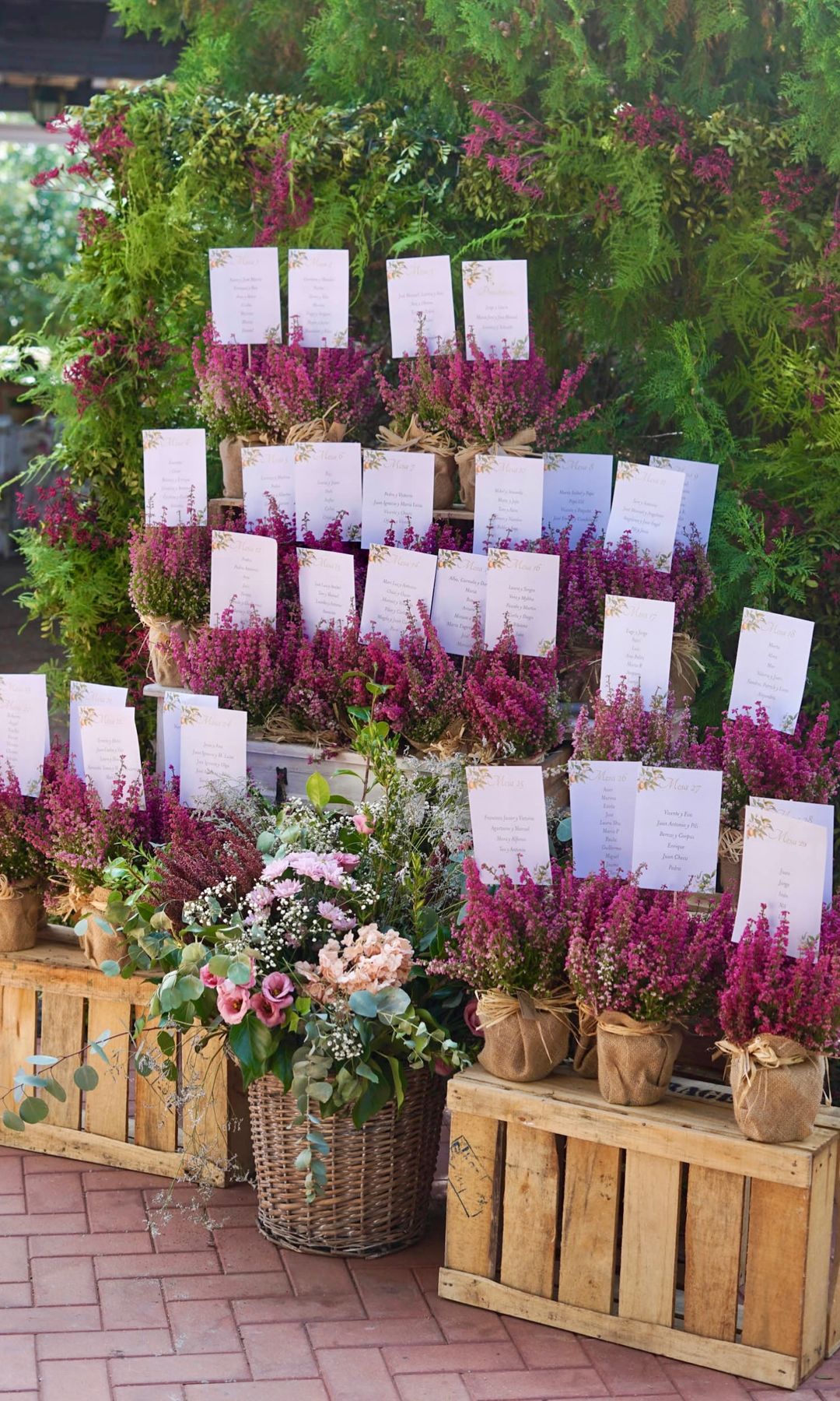 Flores de otoño para decoración de bodas brezo