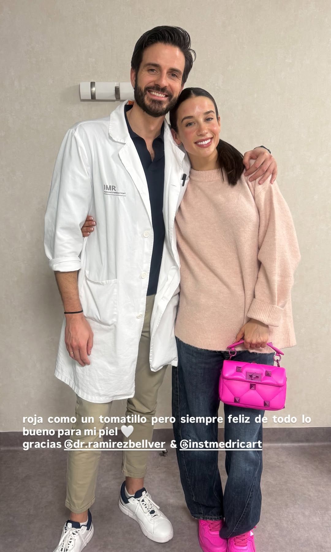 María Pedraza y su dermatólogo