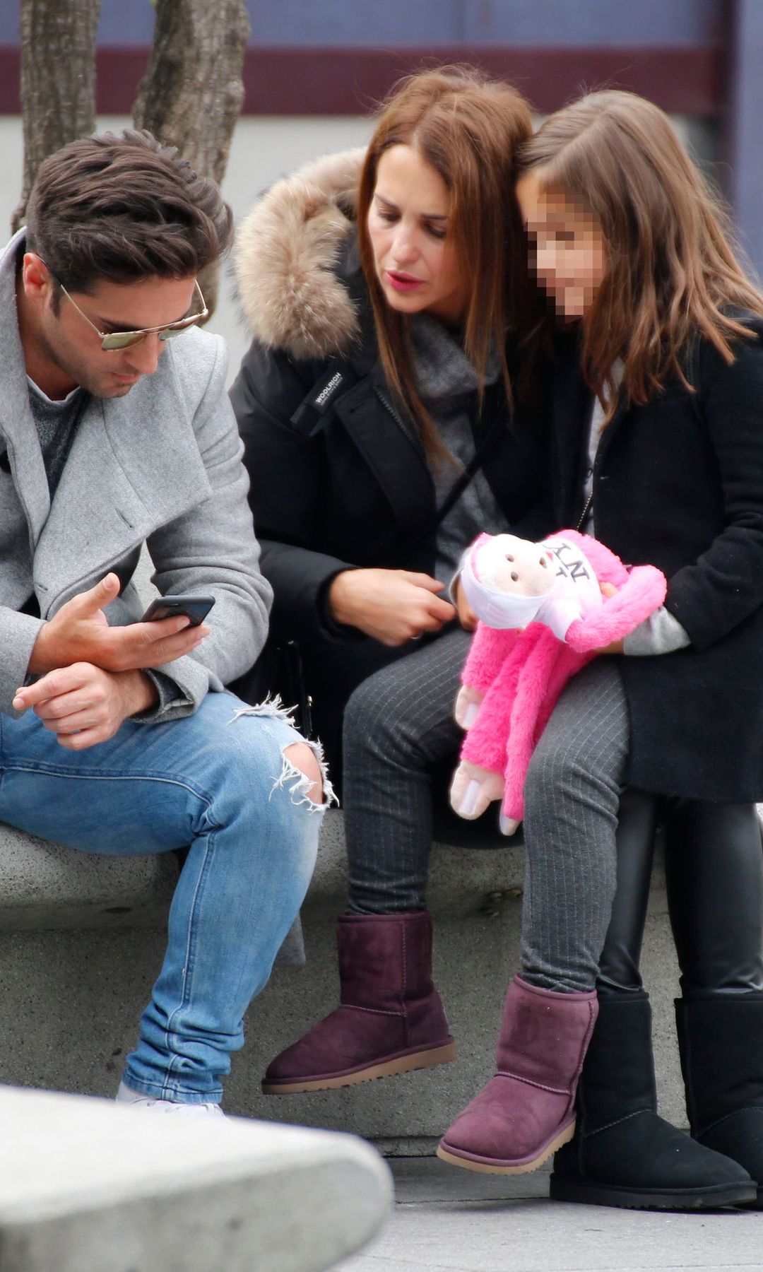 Paula Echevarría y David Bustamante con su hija Daniella el 18 de noviembre de 2016