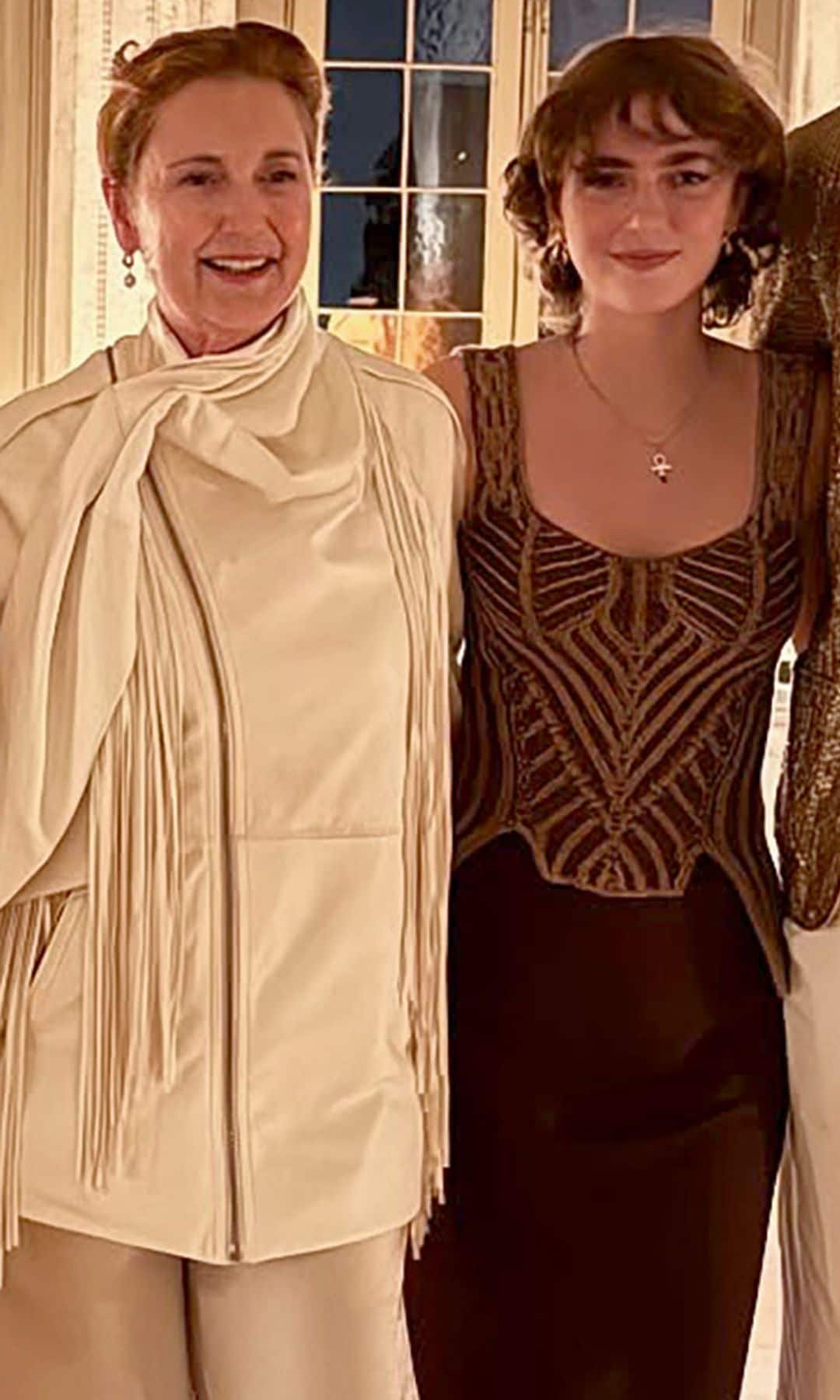 Uno de los "looks" que lució durante la celebración del sábado 11