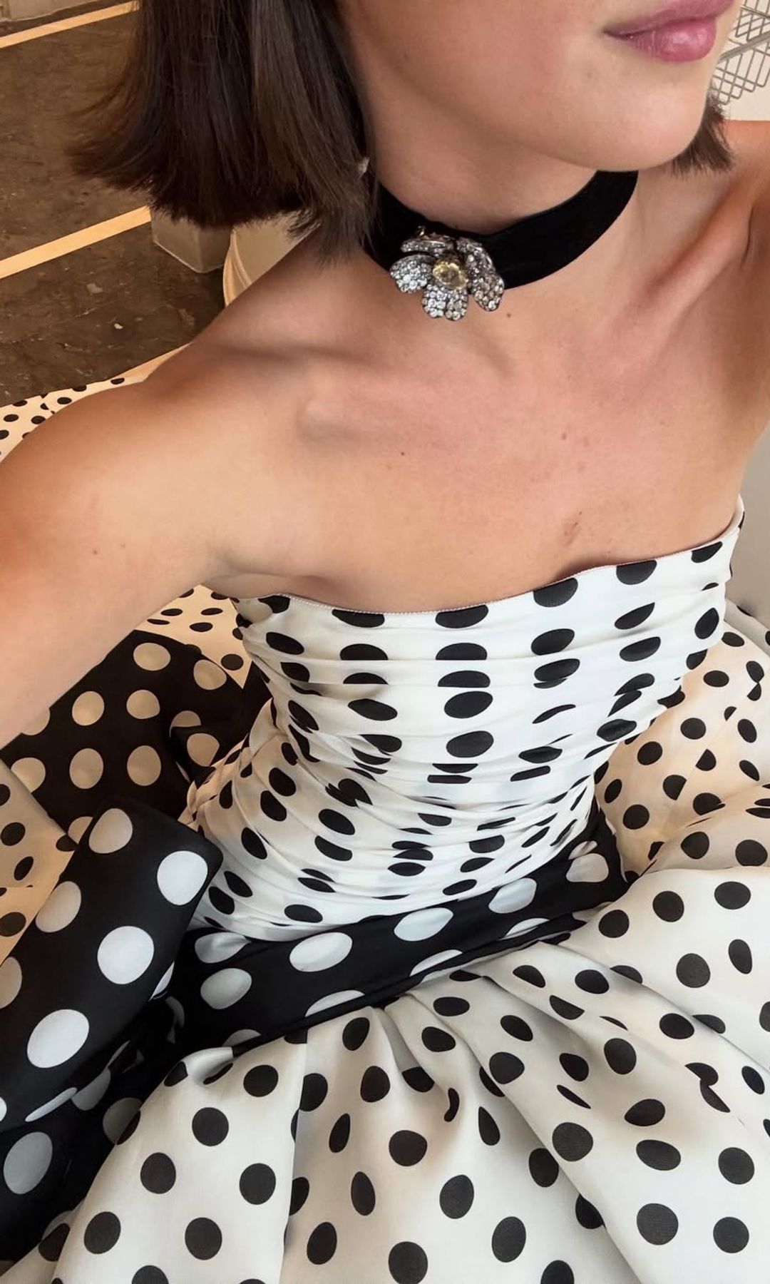 El diseño, de Wes Gordon, se inspiró en el estampado de lunares que ya está presente en otras colecciones.