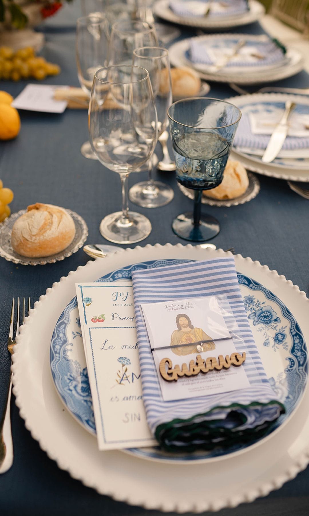Detalle de la decoración de la boda
